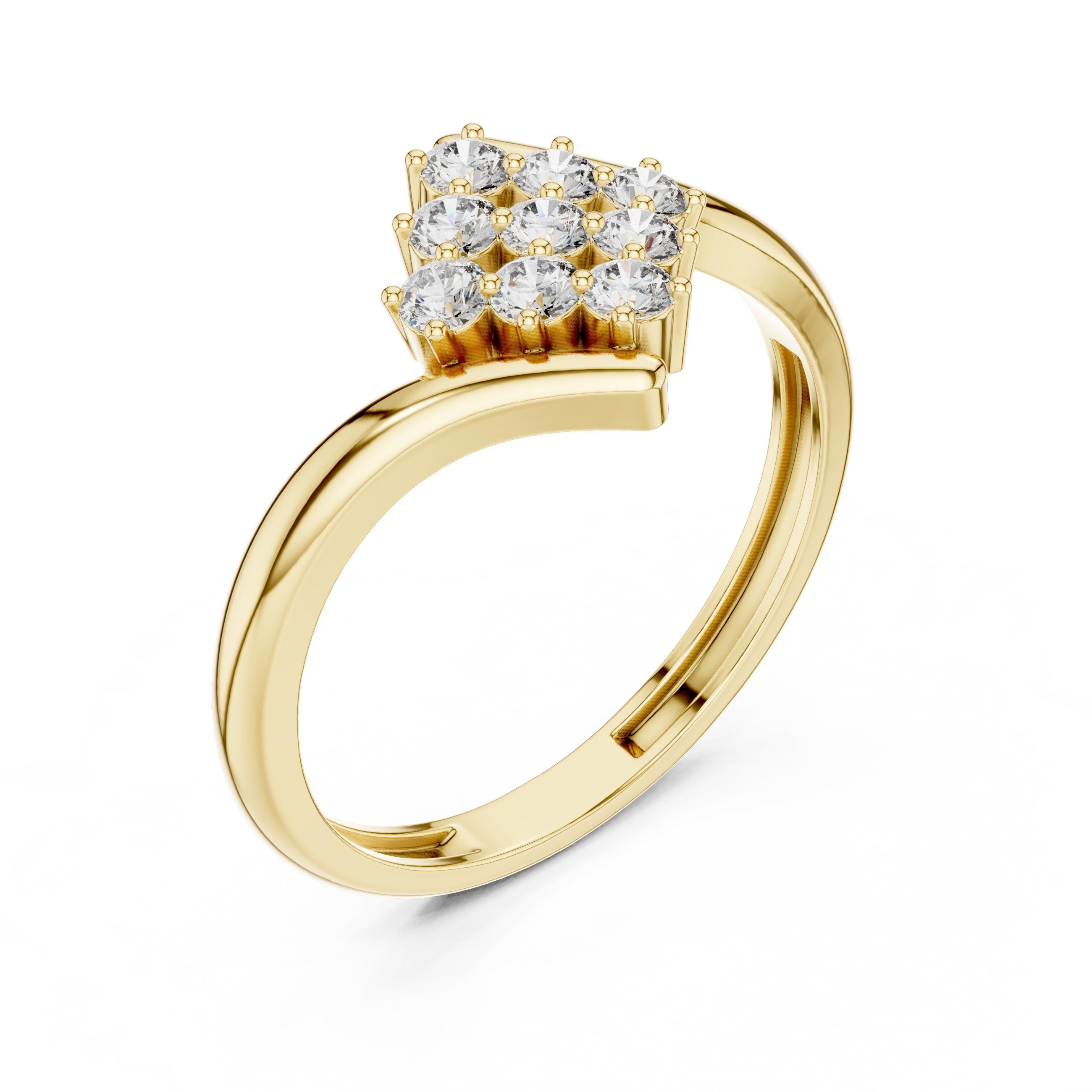 Radiant Filigree Diamond Engagement Ring in Yellow Gold - VYKA Diamonds