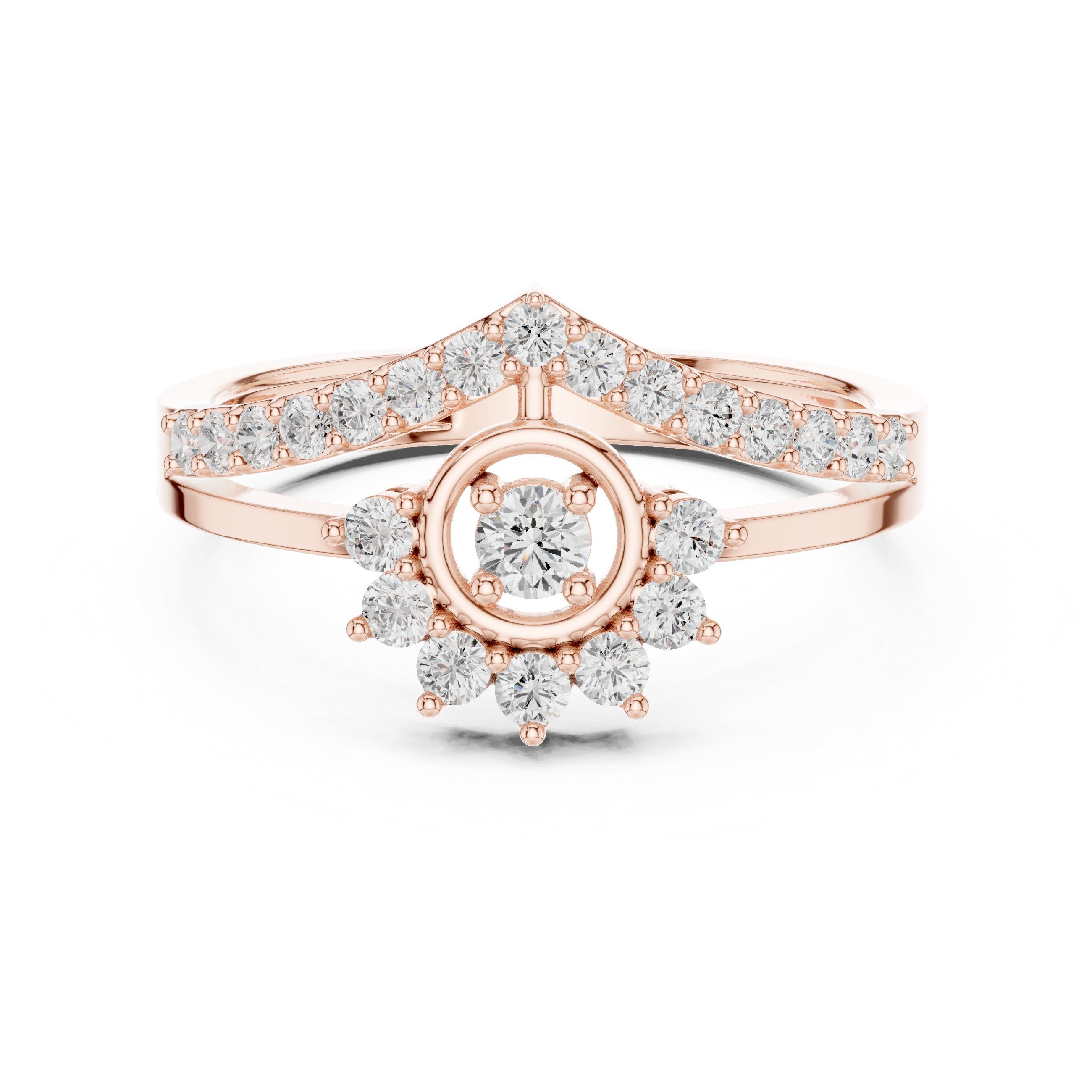 Angelic Filigree Diamond Engagement Ring in Rose Gold - VYKA Diamonds