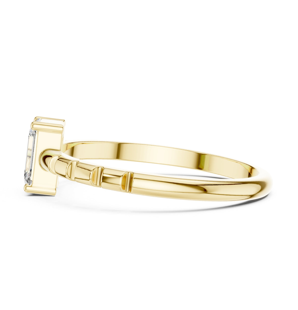 Petite Emerald Cut Solitaire Engagement Ring