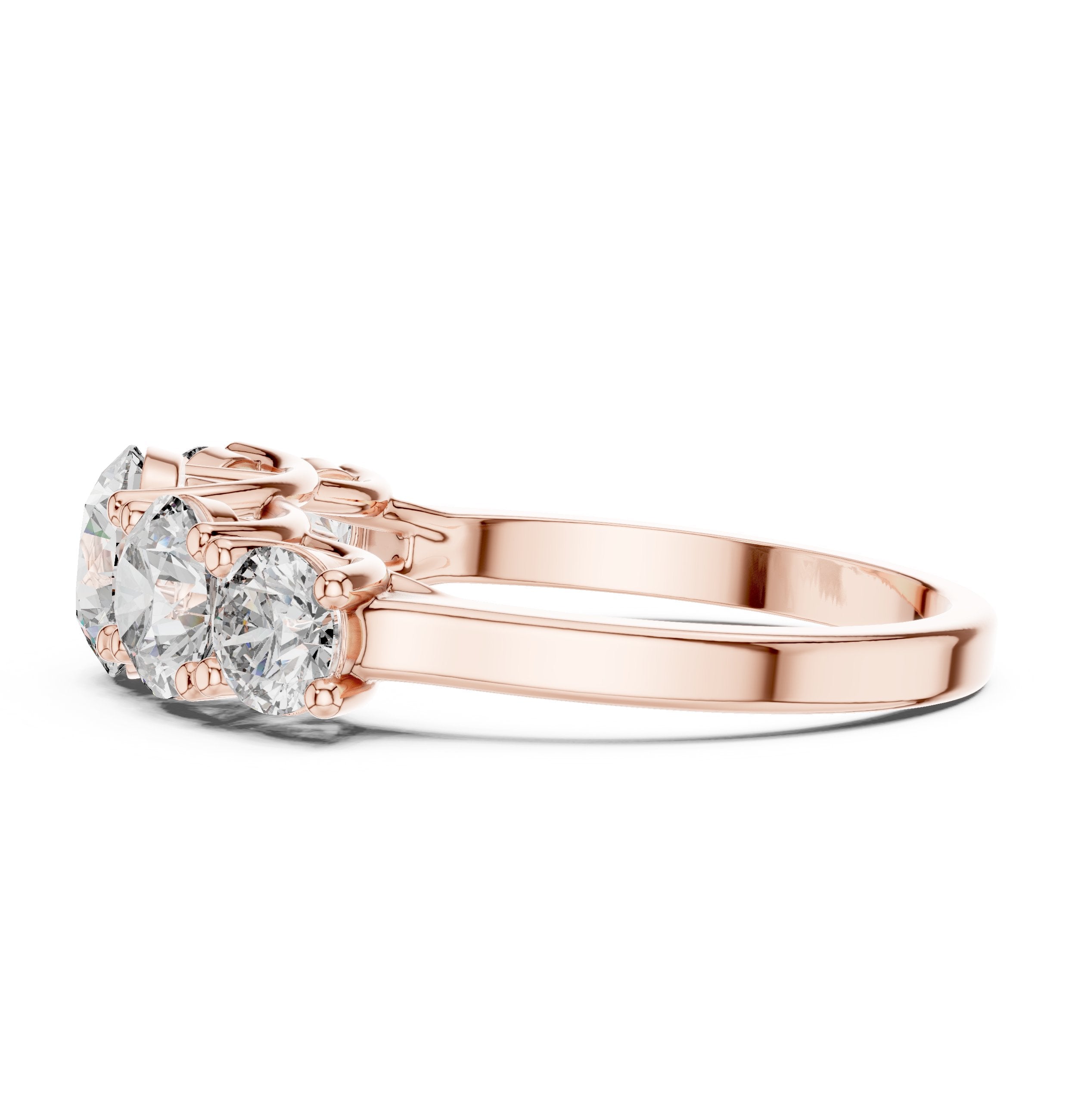 سوار ذكرى ألماس مستدير خماسي الأحجار in Rose Gold - VYKA Diamonds