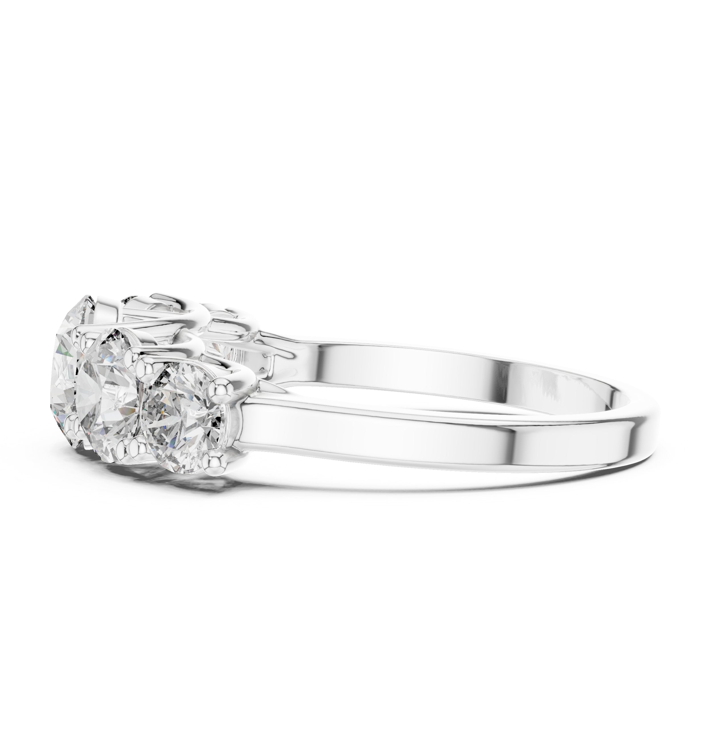 سوار ذكرى ألماس مستدير خماسي الأحجار in White Gold - VYKA Diamonds
