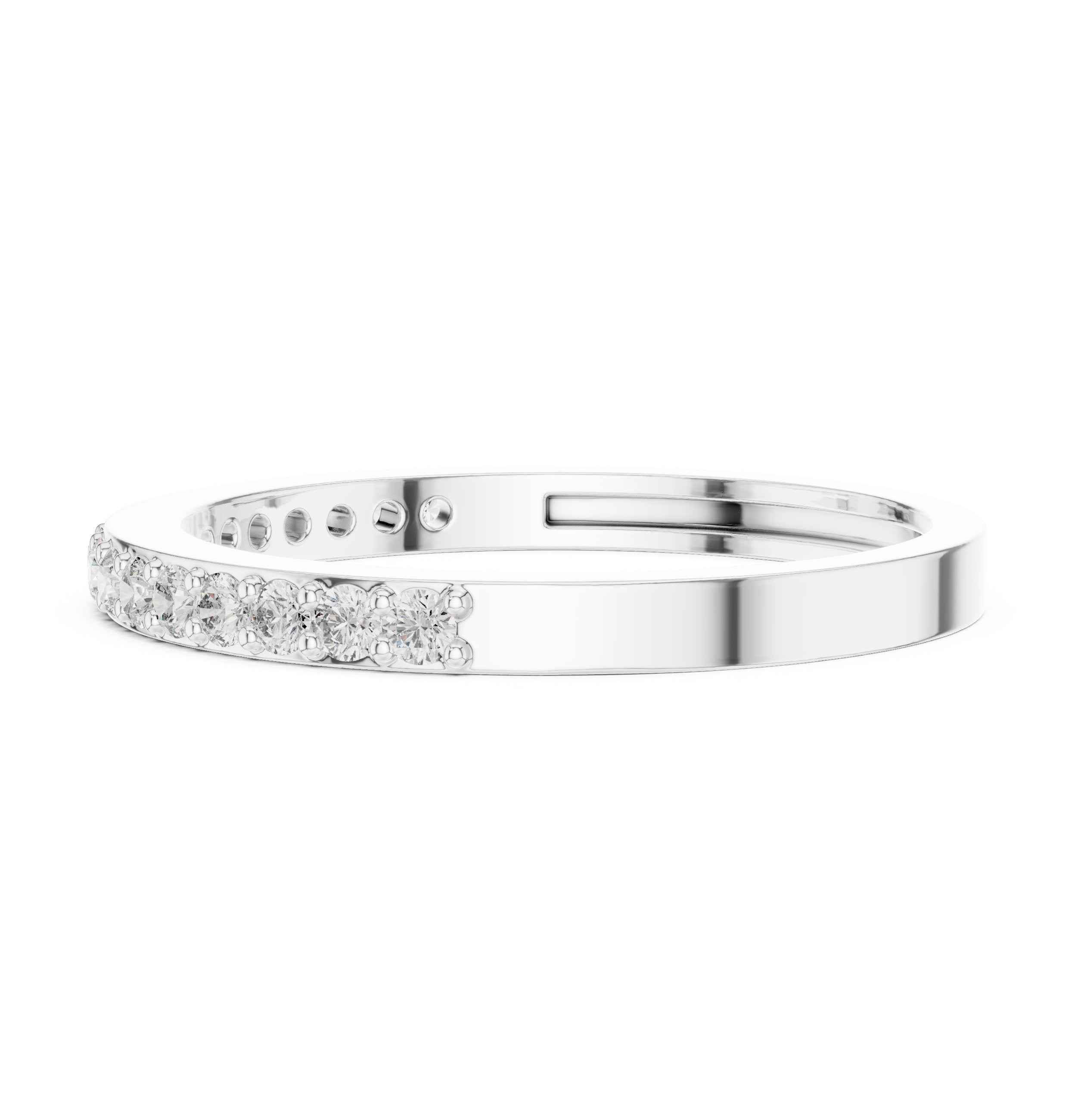 Half Eternity Diamond Band in White Gold - VYKA Diamonds