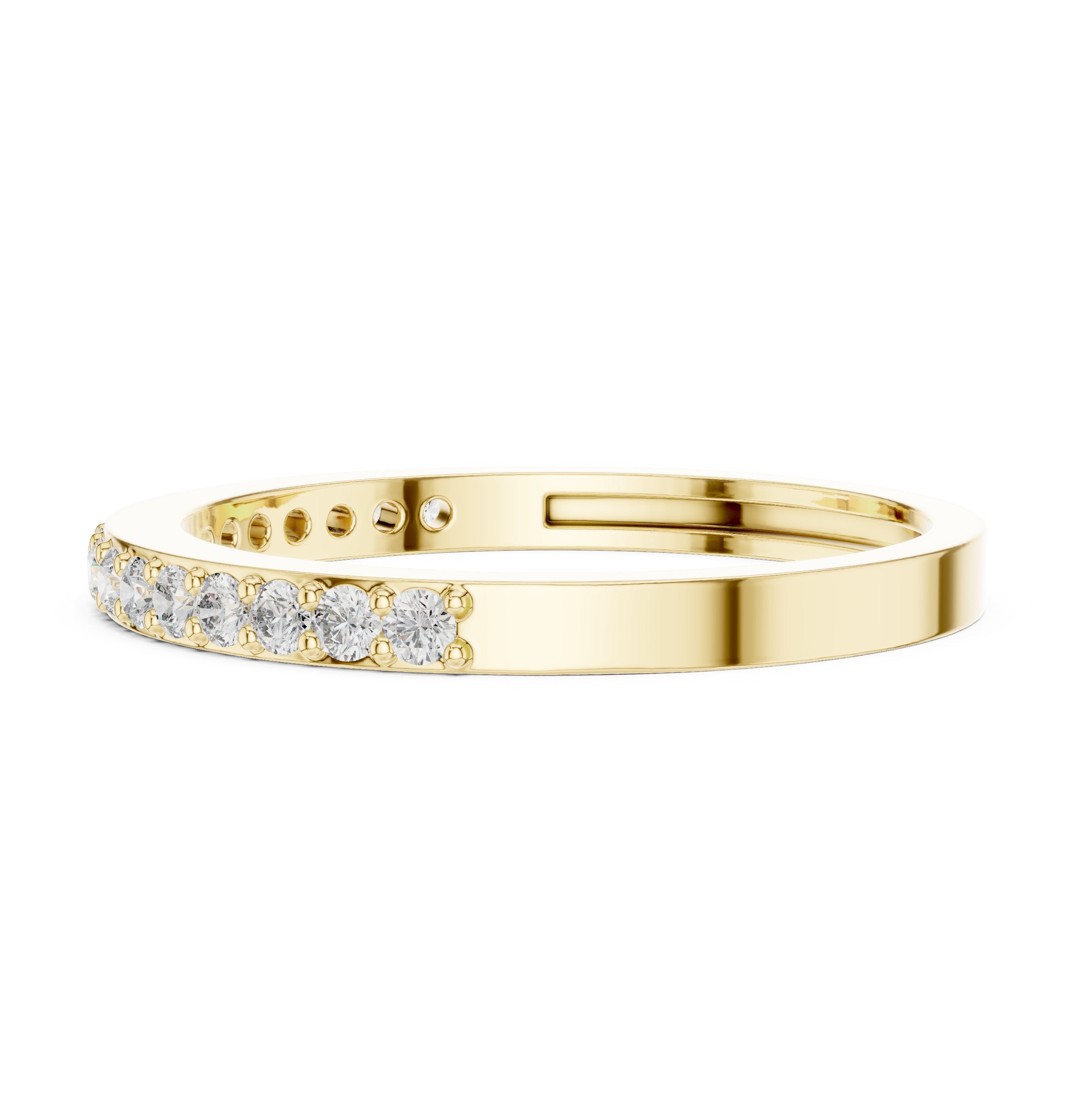 Half Eternity Diamond Band in Yellow Gold - VYKA Diamonds