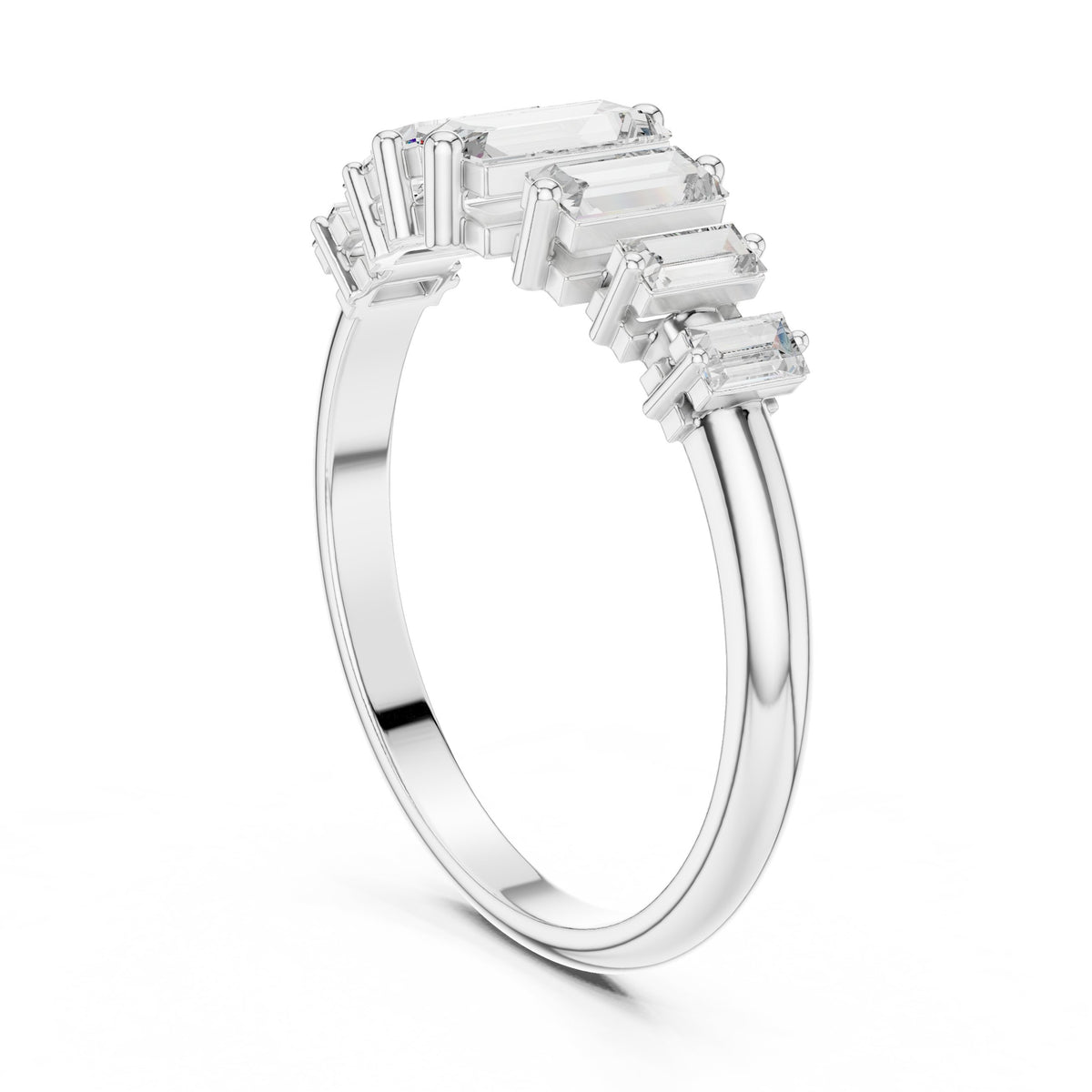 Baguette Diamond Art Deco Engagement Ring