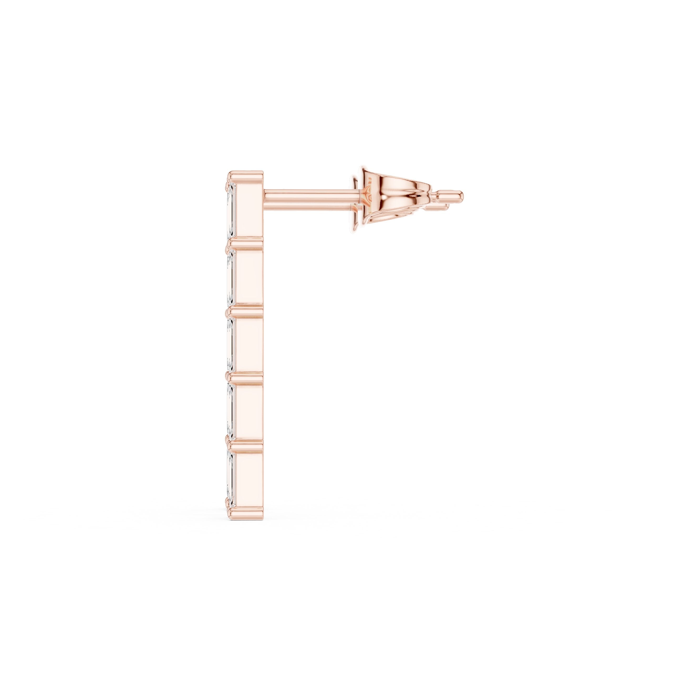 حلقان متدلية بيضاوية مفتوحة من الألماس in Rose Gold - VYKA Diamonds