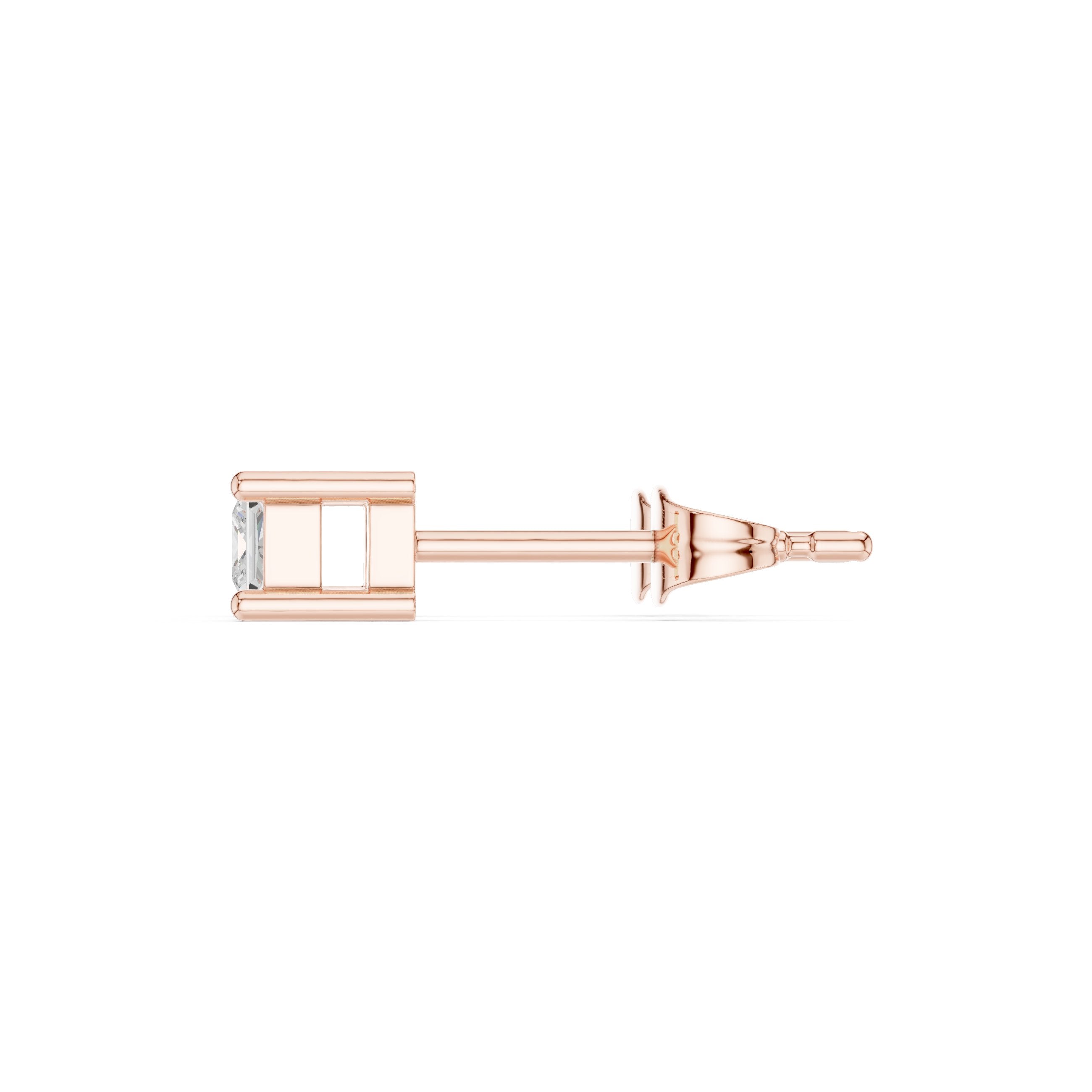 Open Teardrop Diamond Stud Earrings in Rose Gold - VYKA Diamonds