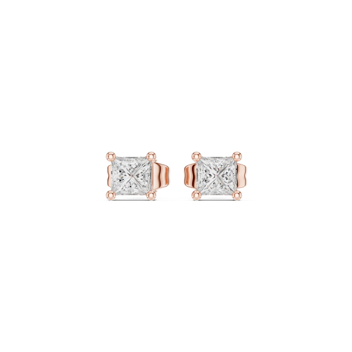 Open Teardrop Diamond Stud Earrings