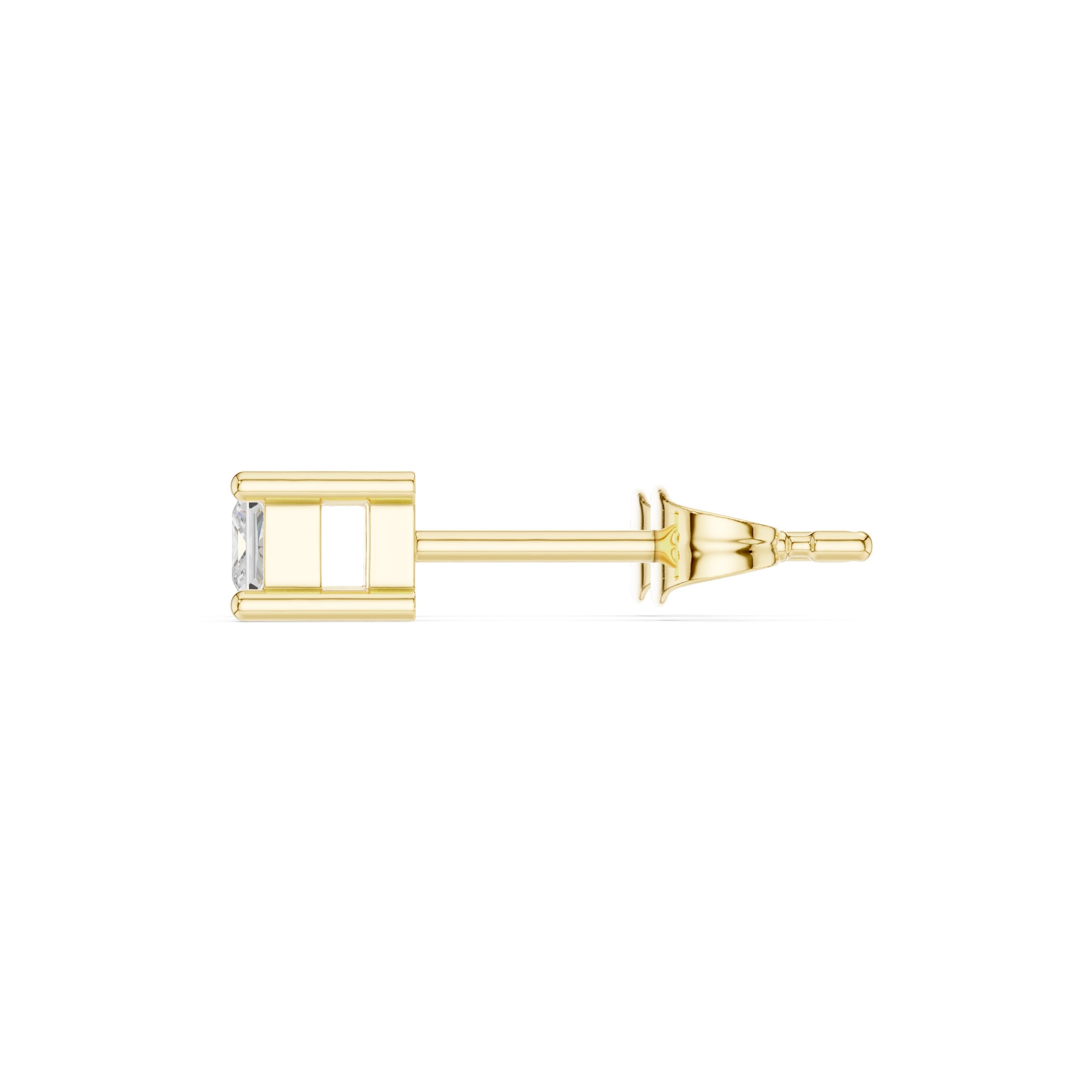 Open Teardrop Diamond Stud Earrings in Yellow Gold - VYKA Diamonds