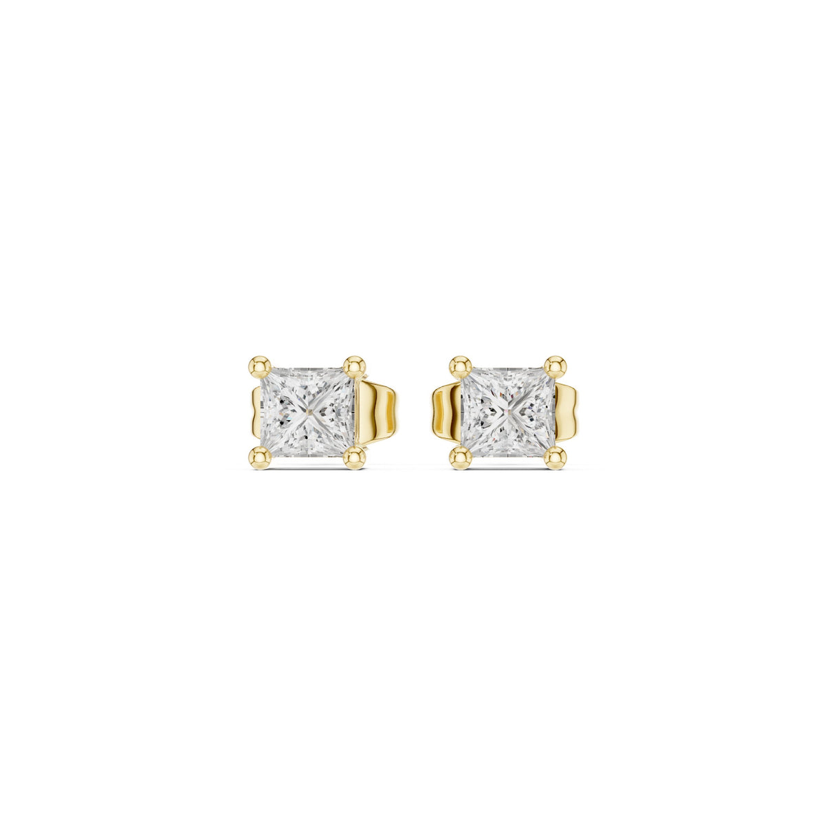 Open Teardrop Diamond Stud Earrings