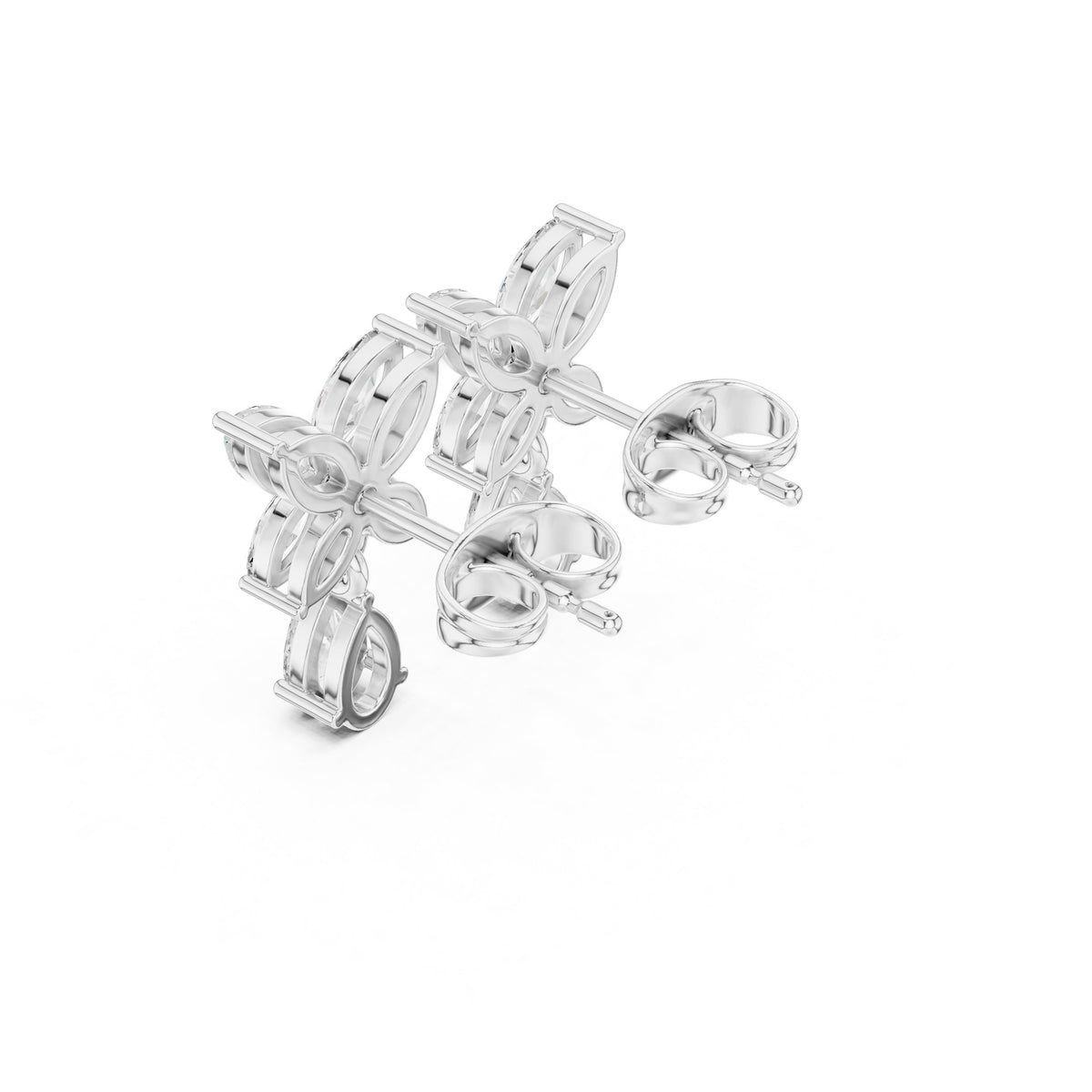 Marquise Butterfly Pear Drop Diamond Earrings