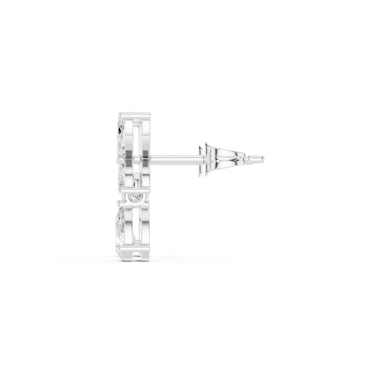 Marquise Butterfly Pear Drop Diamond Earrings
