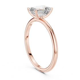 Classic Emerald Cut Solitaire Diamond Ring