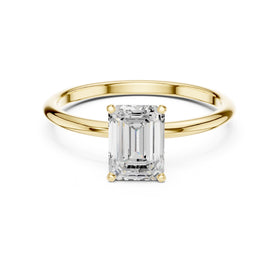 Classic Emerald Cut Solitaire Diamond Ring