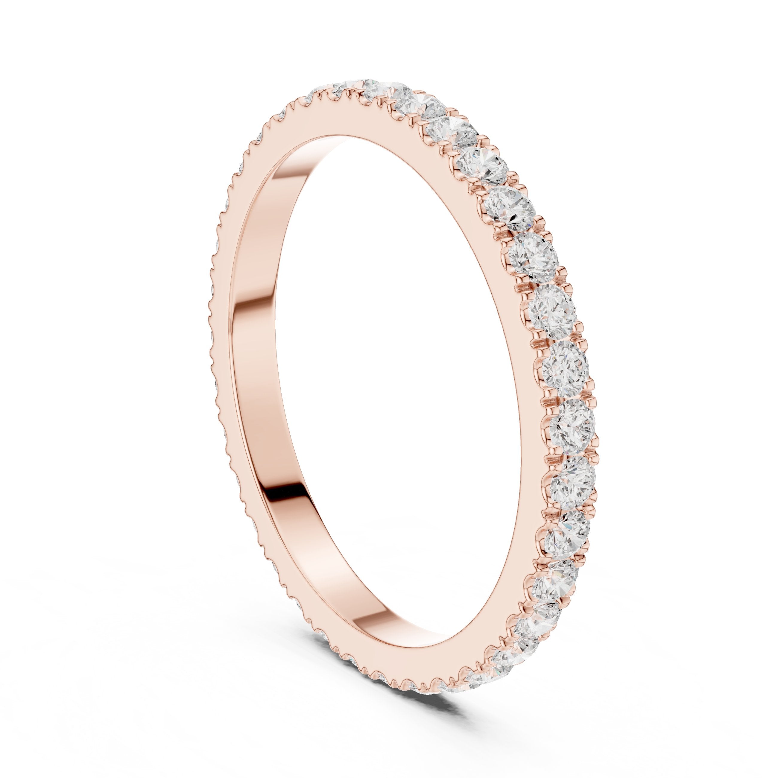 Round Diamond Eternity Band in Rose Gold - VYKA Diamonds