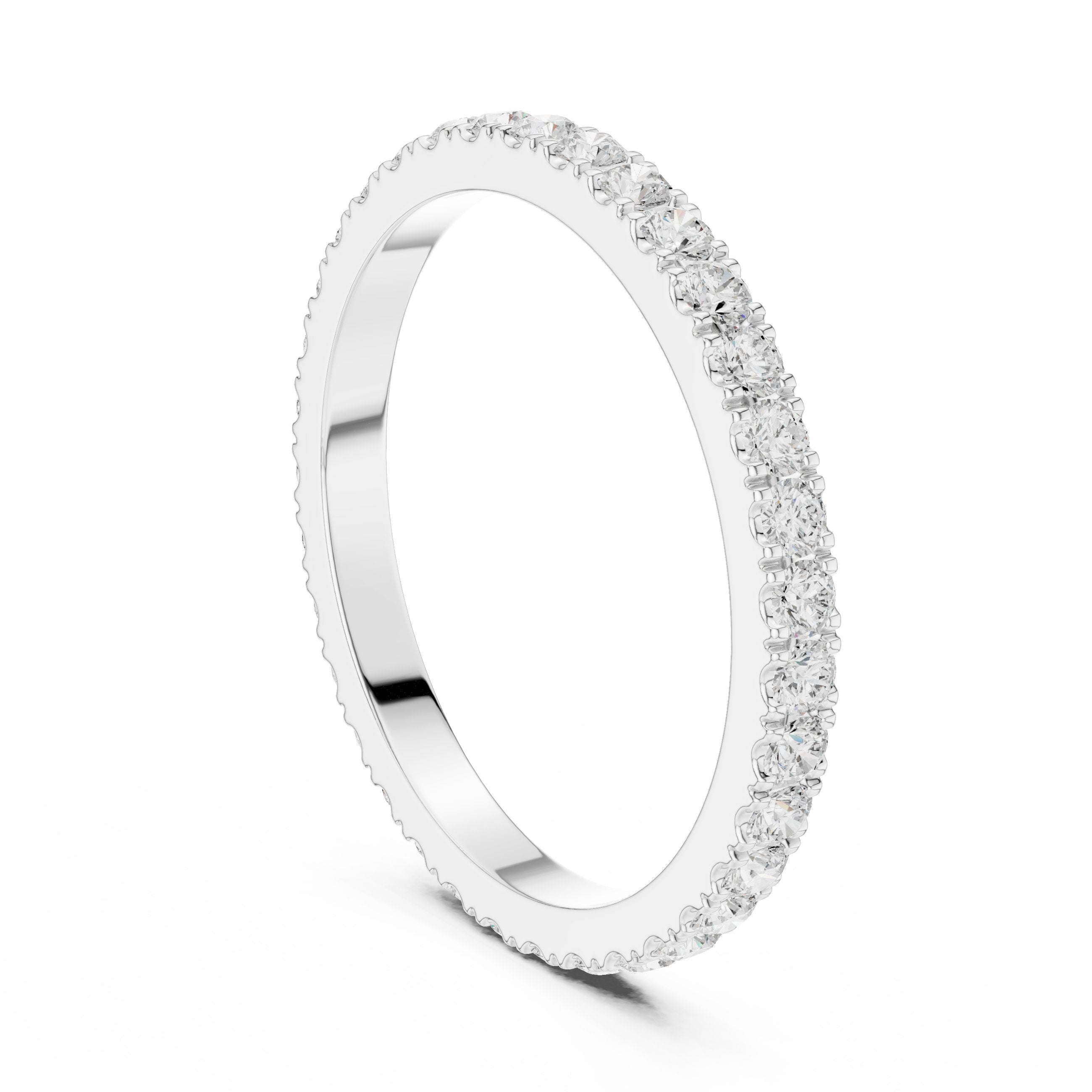 Round Diamond Eternity Band in White Gold - VYKA Diamonds