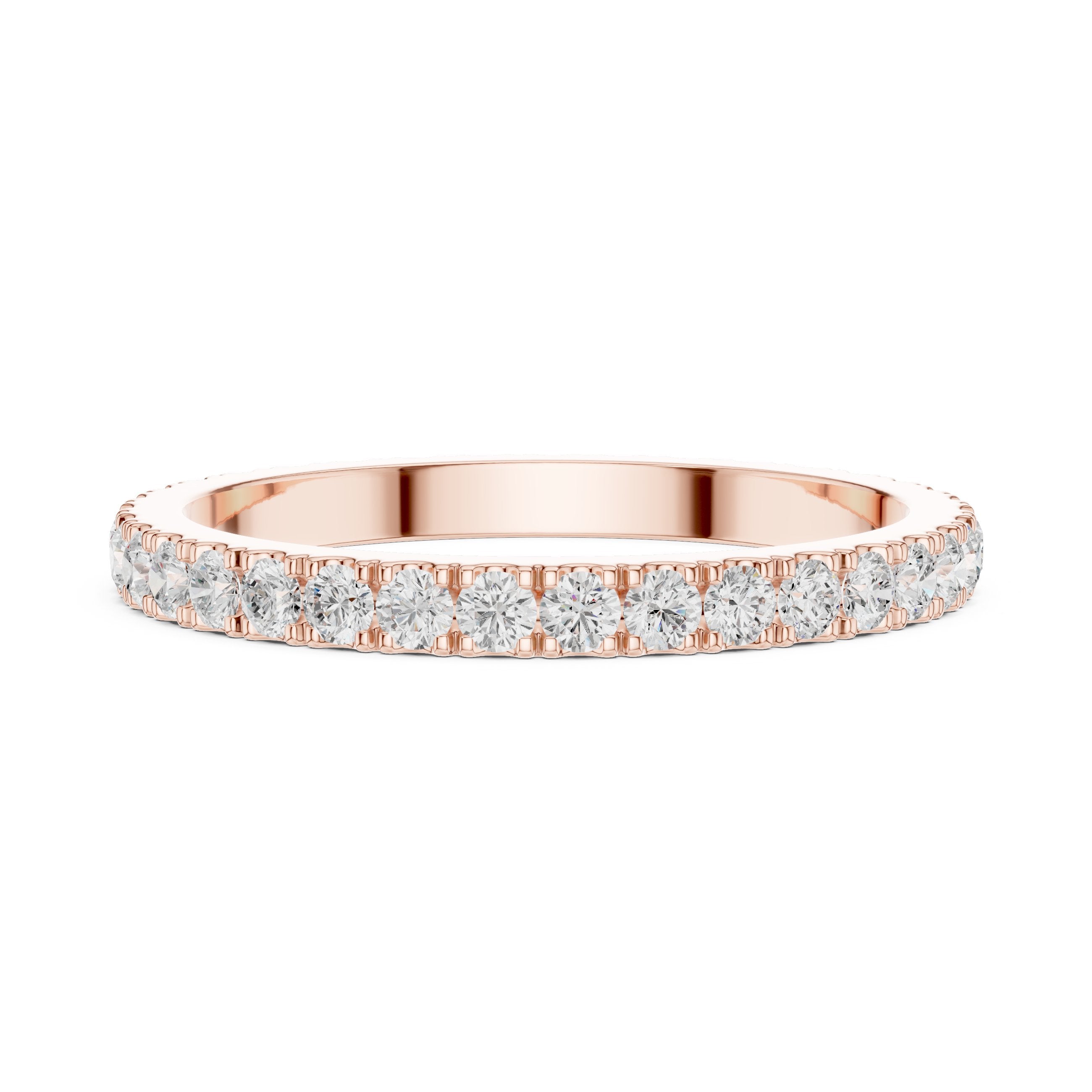 Round Diamond Eternity Band in Rose Gold - VYKA Diamonds