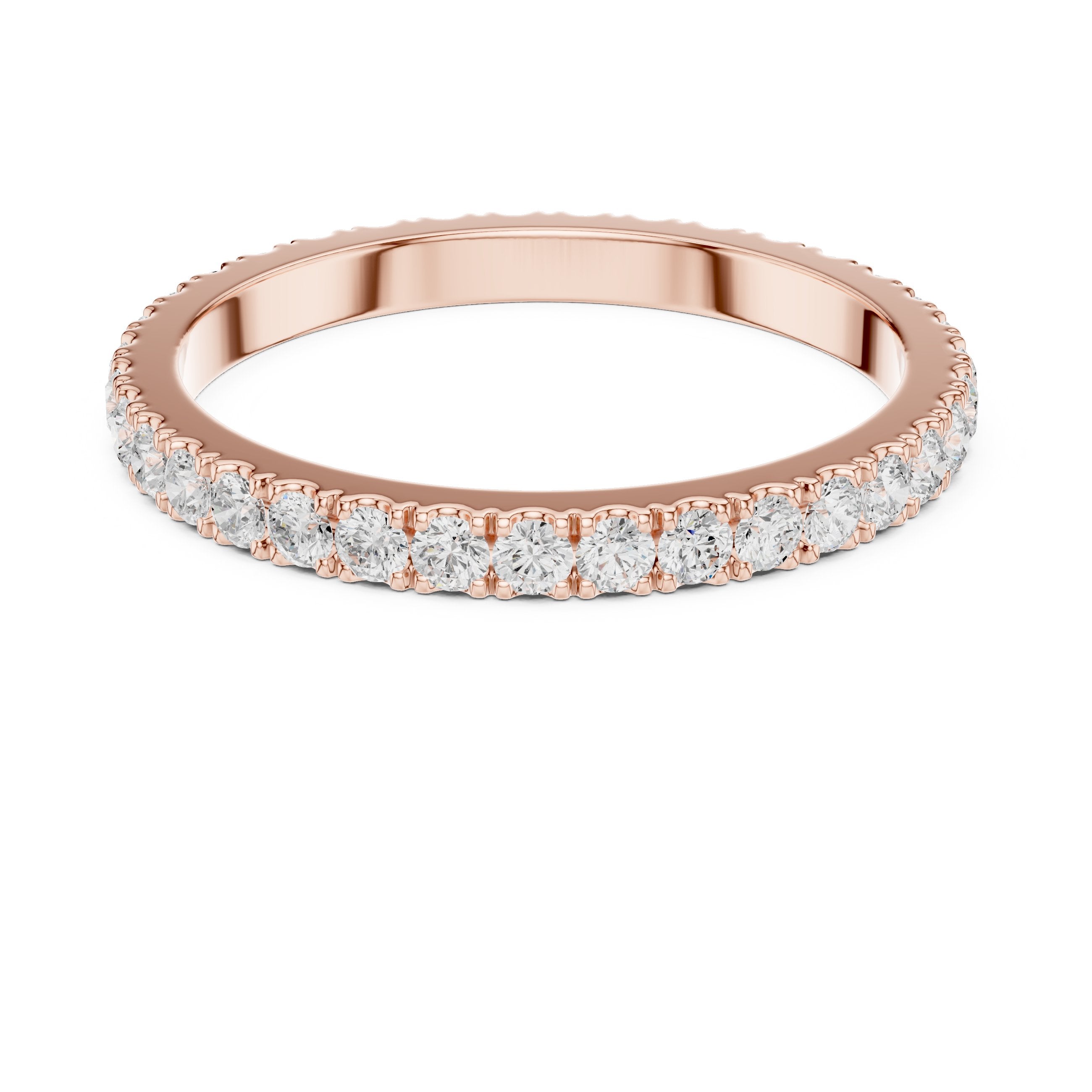 Round Diamond Eternity Band in Rose Gold - VYKA Diamonds