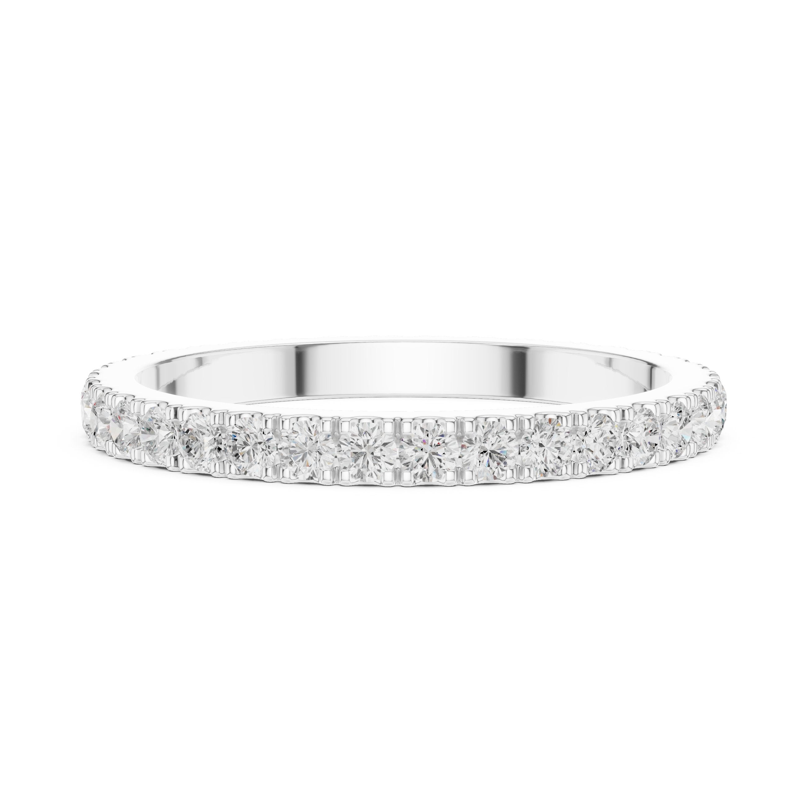 Round Diamond Eternity Band in White Gold - VYKA Diamonds