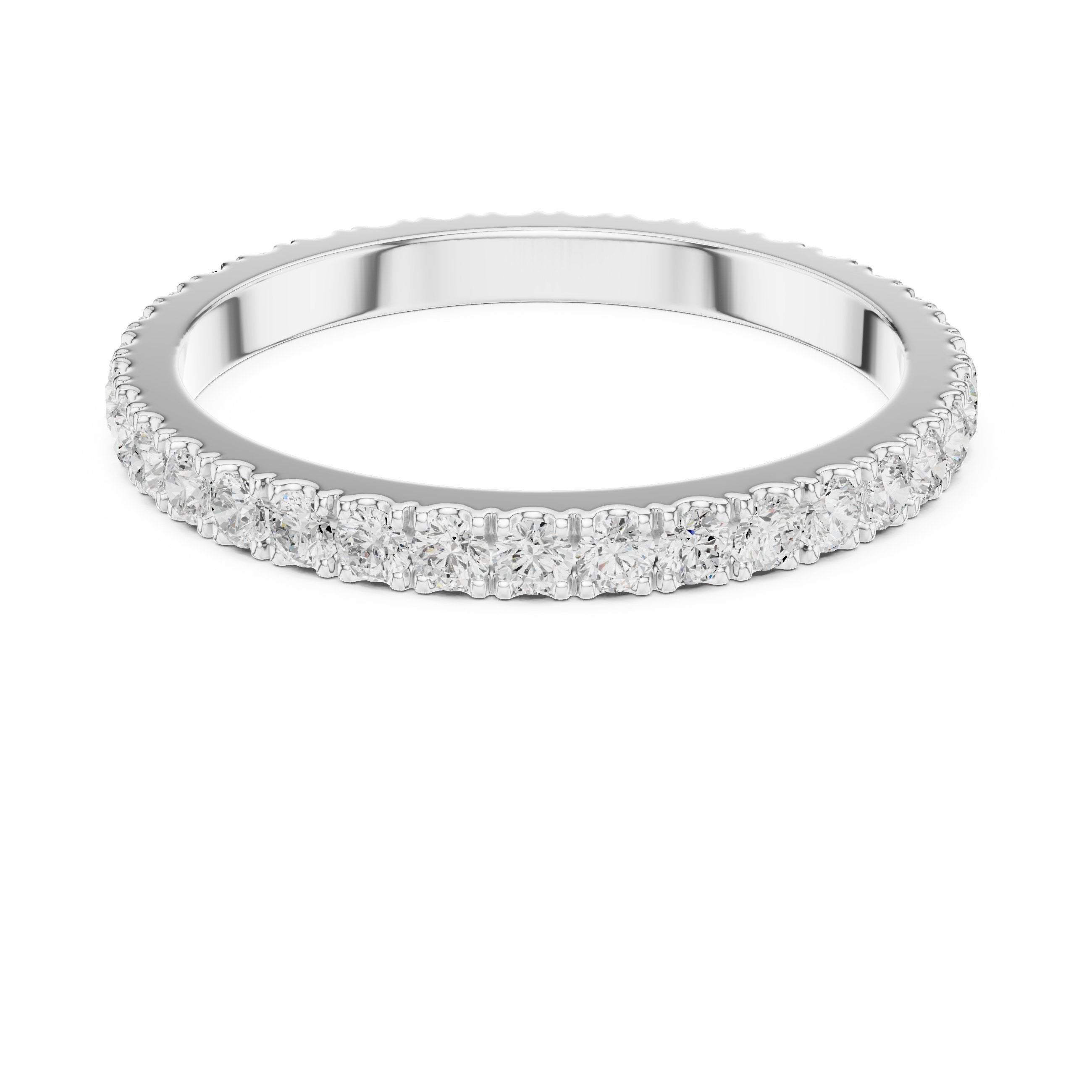 Round Diamond Eternity Band in White Gold - VYKA Diamonds
