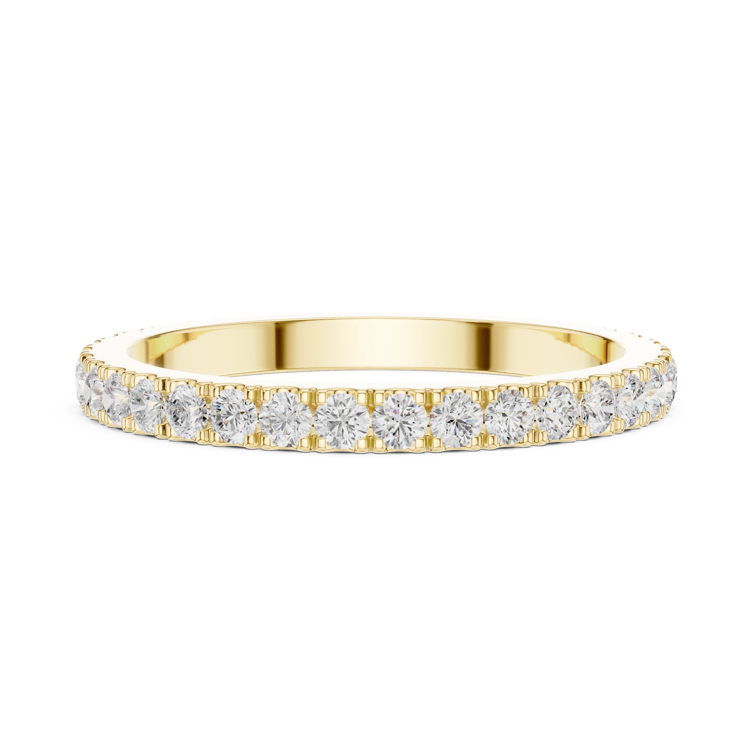 Round Diamond Eternity Band in Yellow Gold - VYKA Diamonds