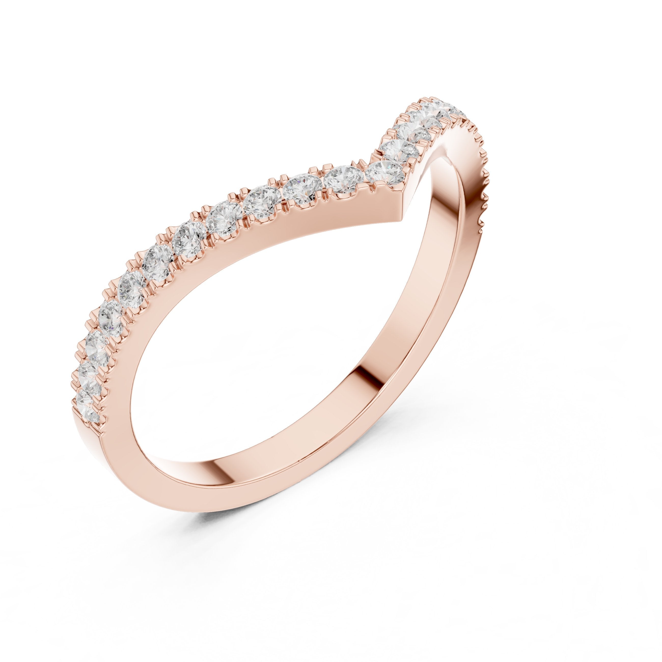 Modish Hidden Halo Diamond Engagement Ring in Rose Gold - VYKA Diamonds