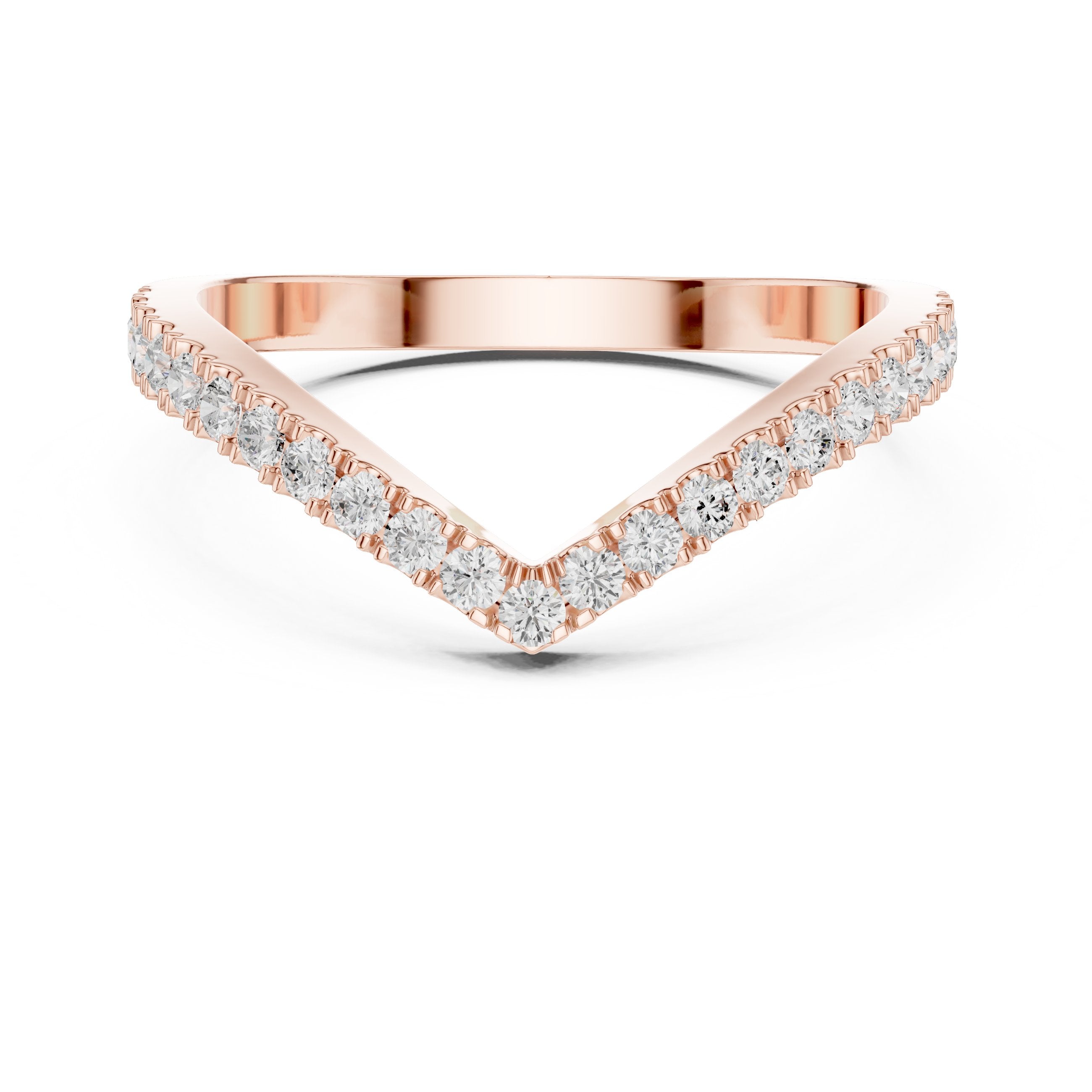 Modish Hidden Halo Diamond Engagement Ring in Rose Gold - VYKA Diamonds