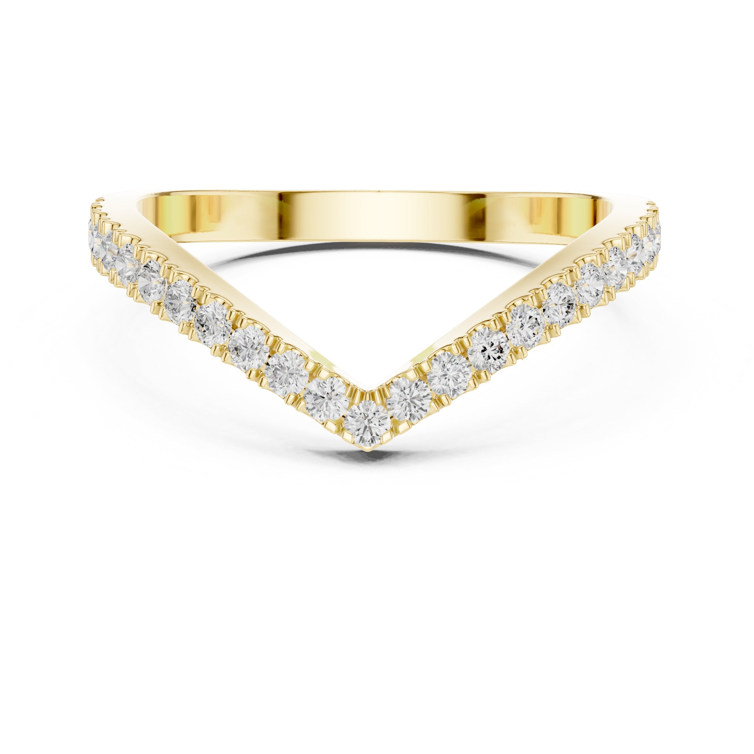 Modish Hidden Halo Diamond Engagement Ring in Yellow Gold - VYKA Diamonds