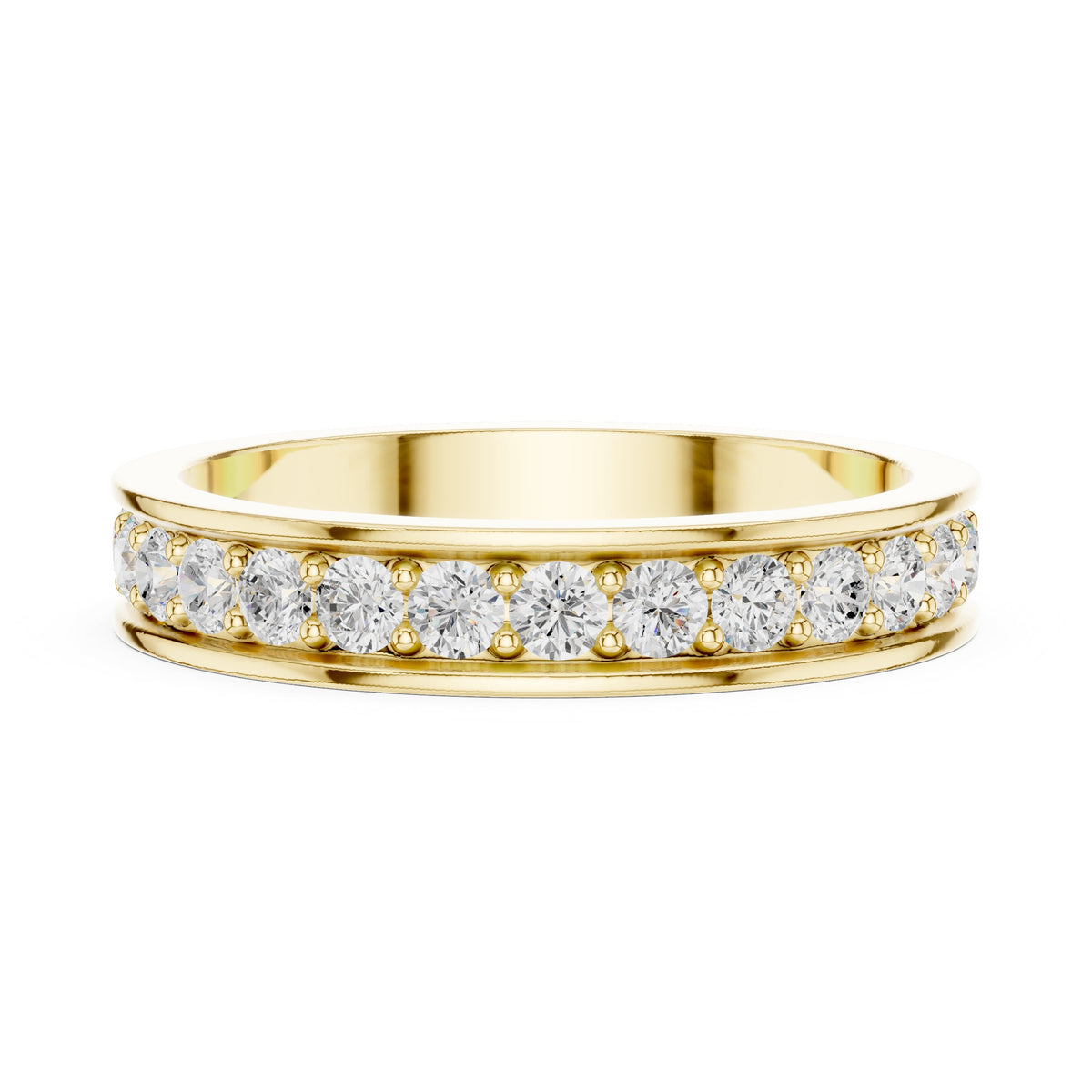 Round Diamond Channel Set Eternity Band