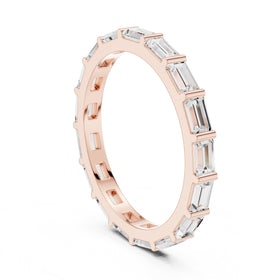 Baguette east-west eternity band