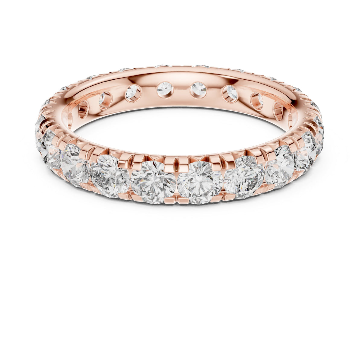 Round Diamond Multi-Row Pavé Eternity Band