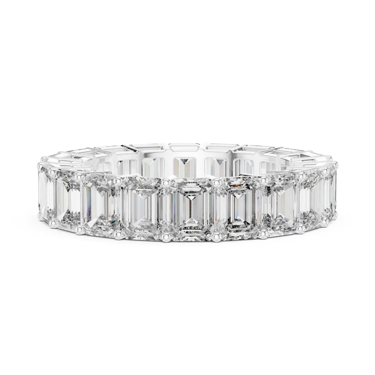 Round Diamond Wide Floral X-Cluster Band