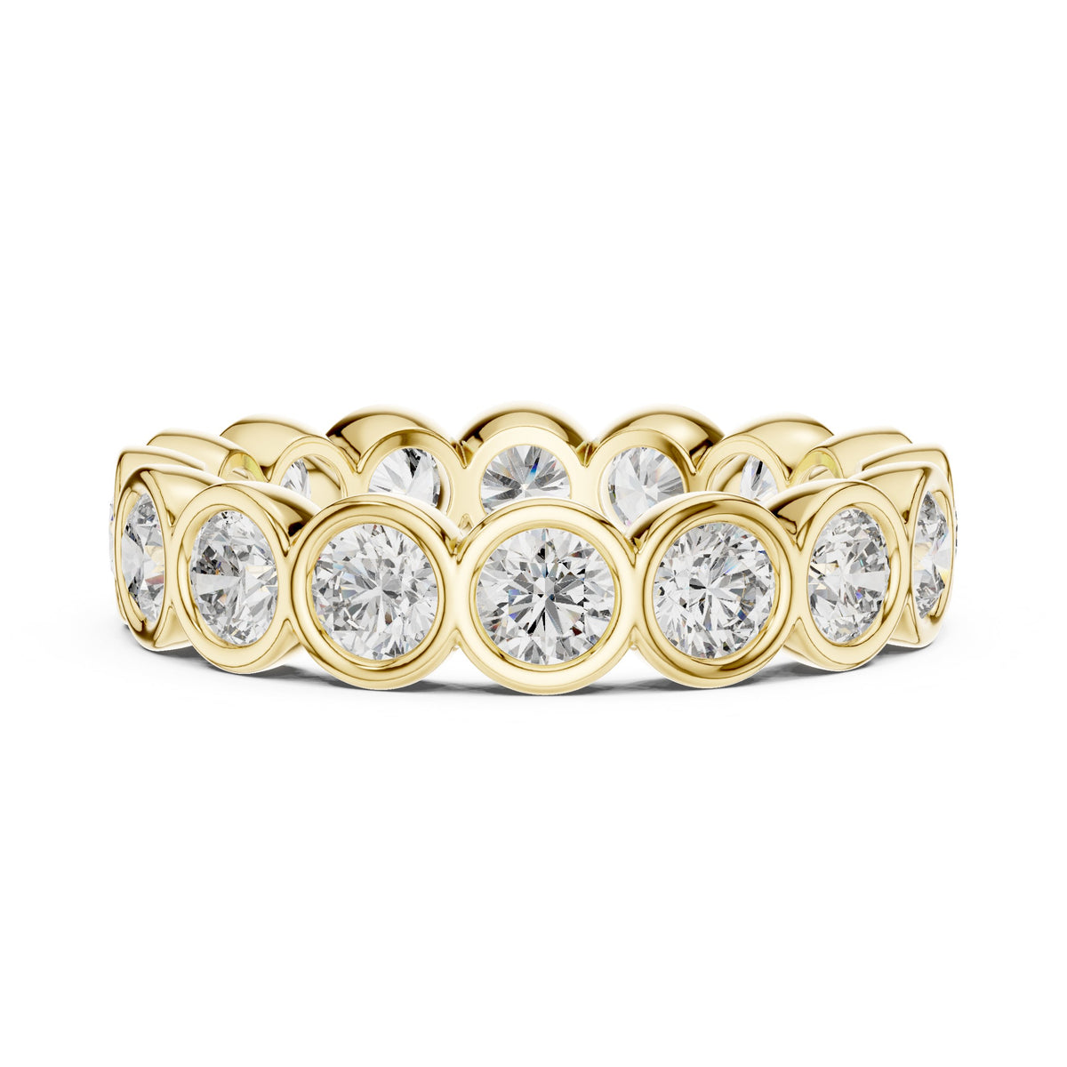 Round Diamond Bezel Set Full Eternity Band
