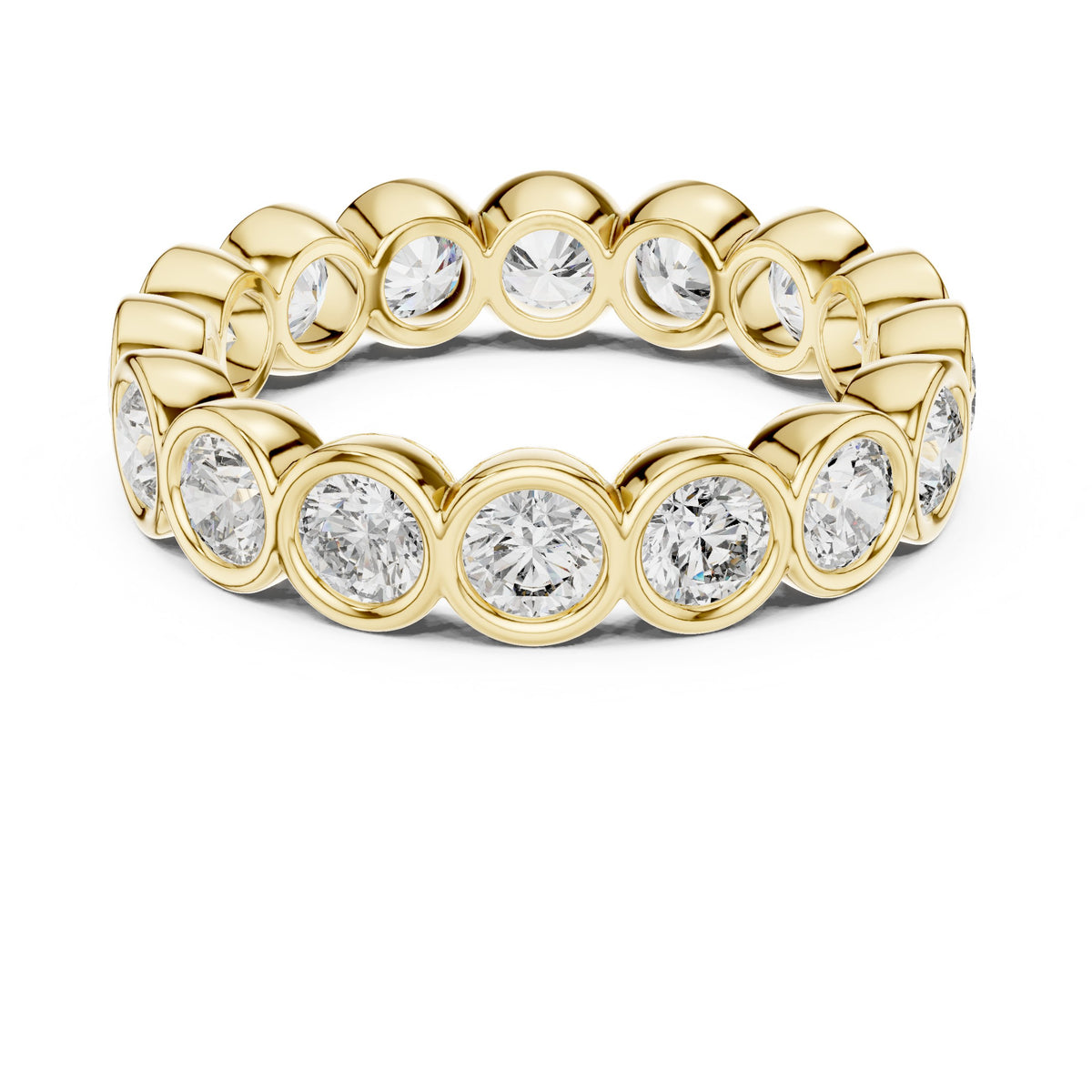 Round Diamond Bezel Set Full Eternity Band