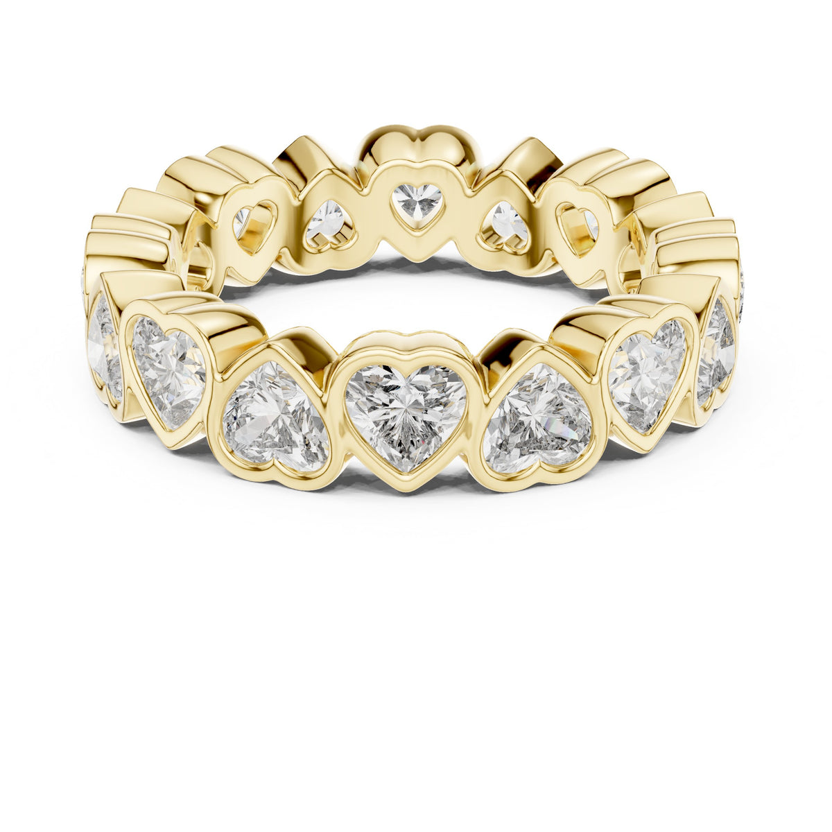 Heart Cut Diamond Eternity Band