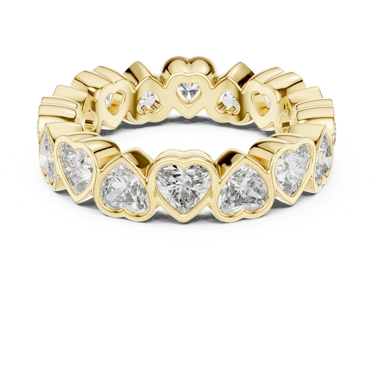 Heart Cut Diamond Eternity Band