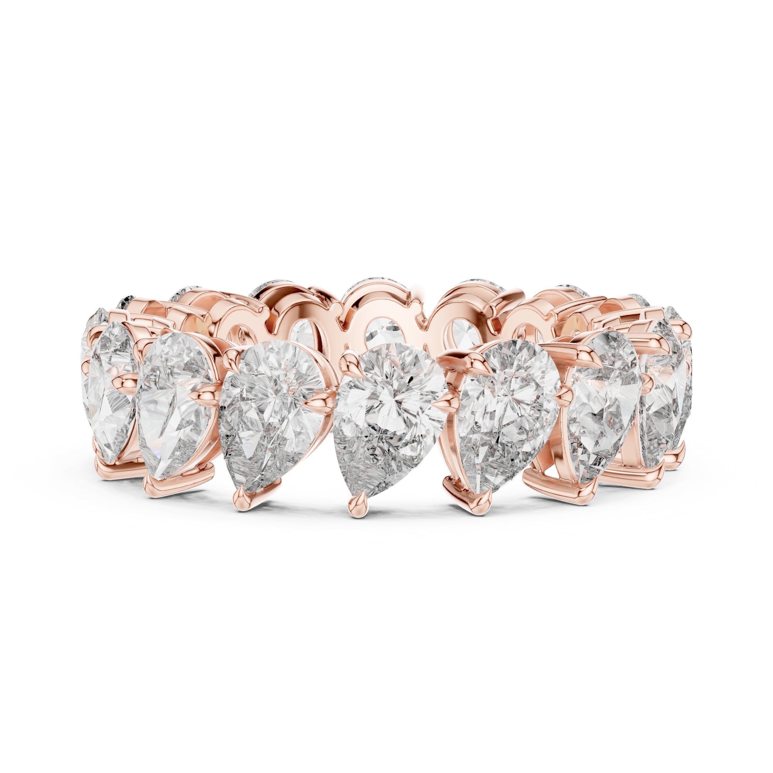Pear Diamond Eternity Band in Rose Gold - VYKA Diamonds