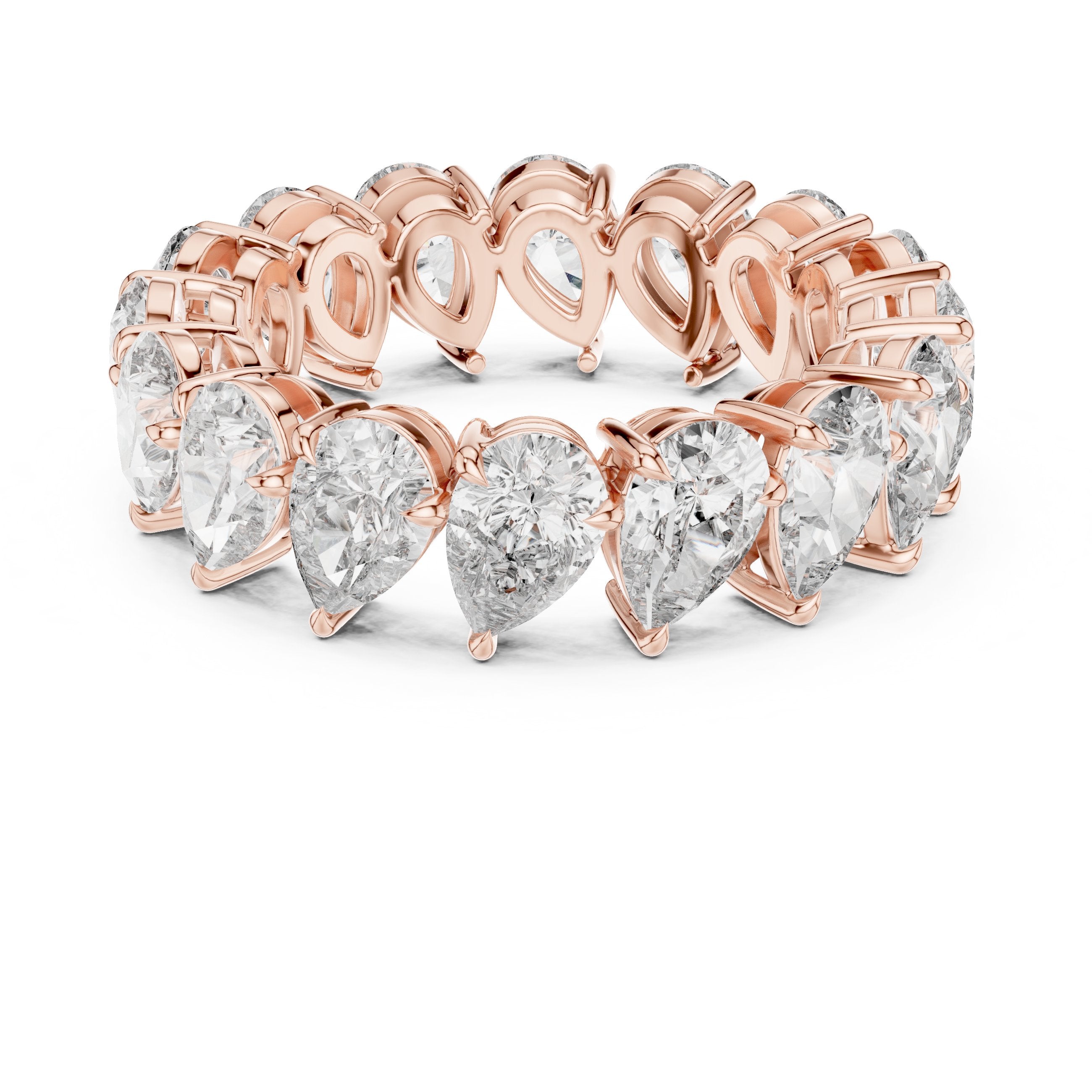 Pear Diamond Eternity Band in Rose Gold - VYKA Diamonds
