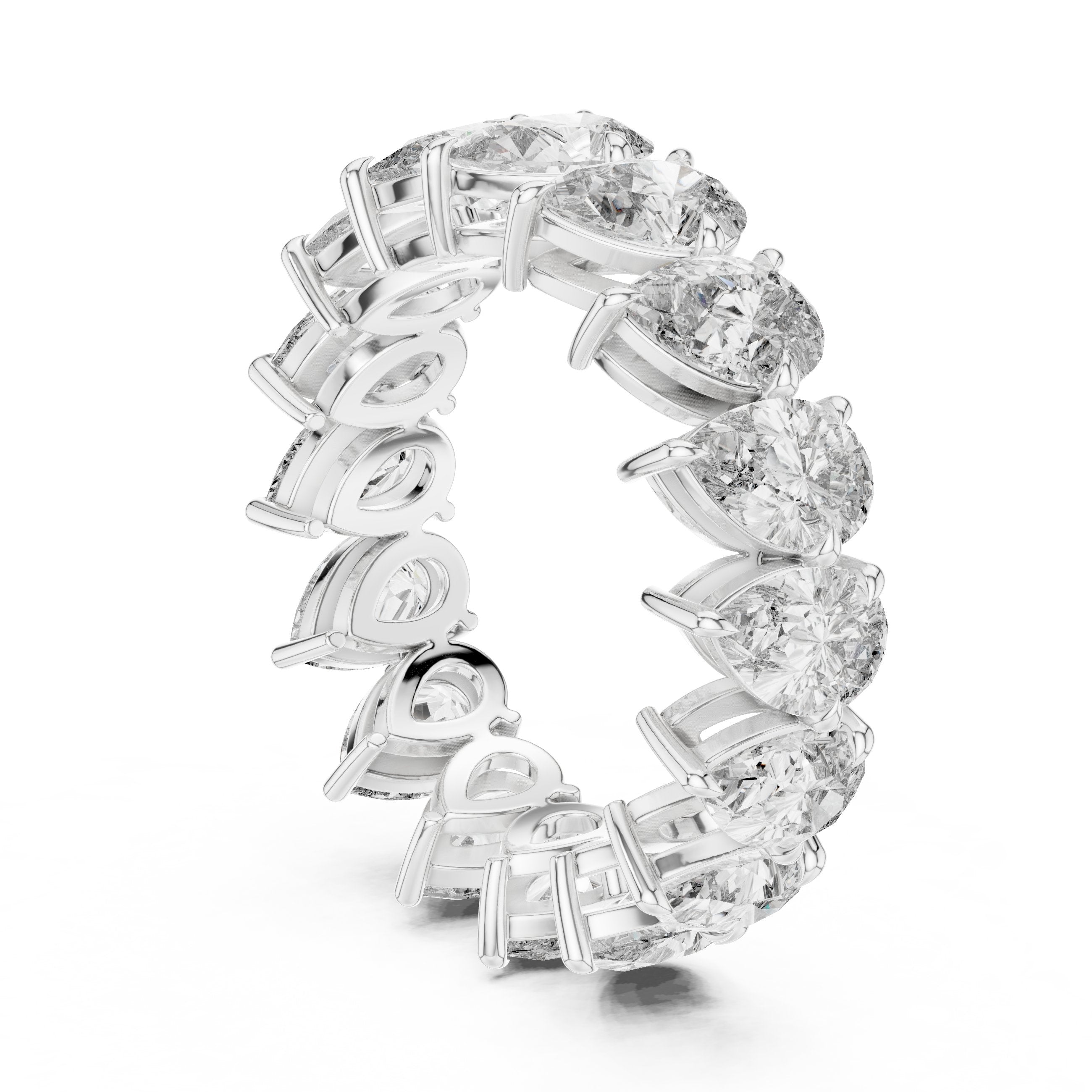Pear Diamond Eternity Band in White Gold - VYKA Diamonds