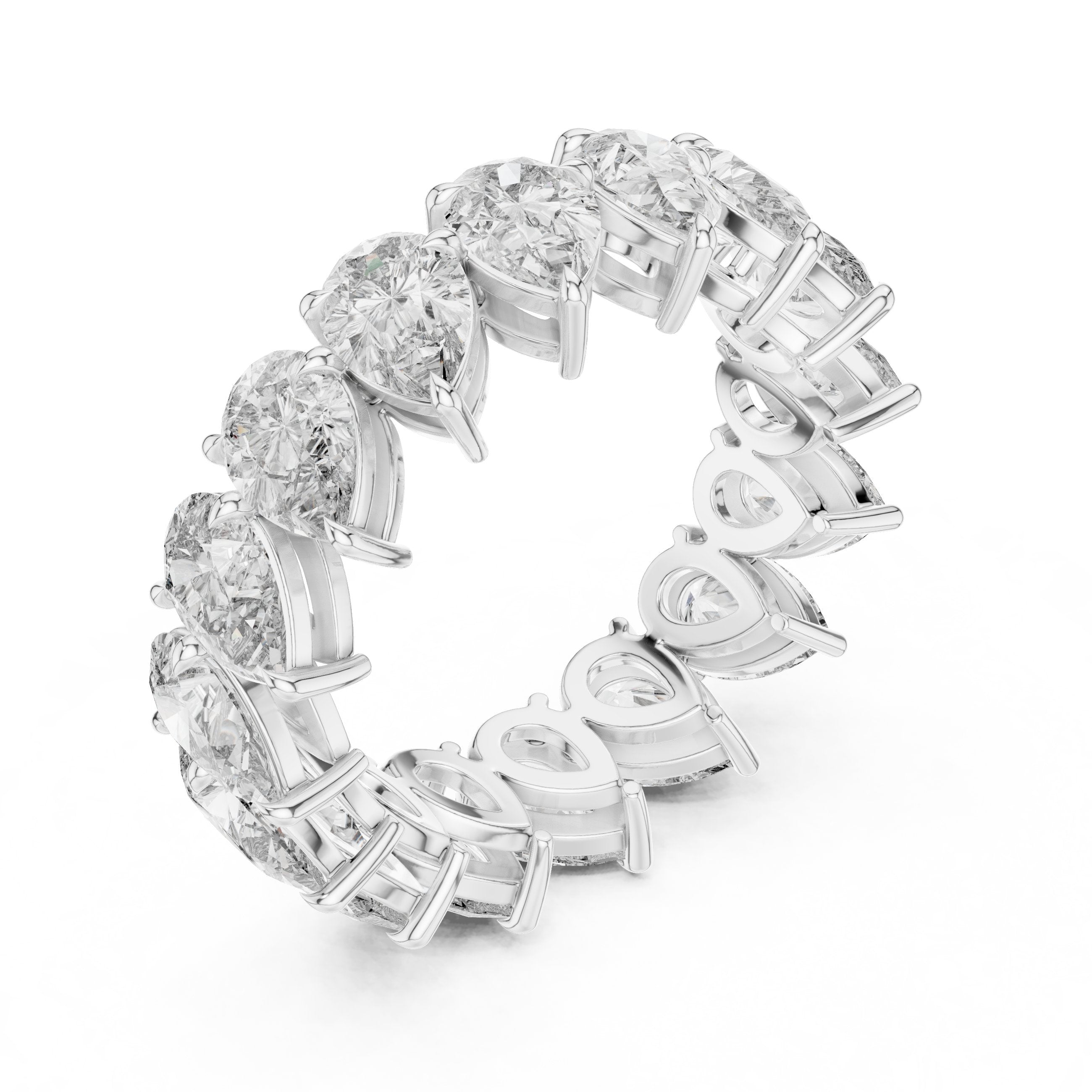 Pear Diamond Eternity Band in White Gold - VYKA Diamonds