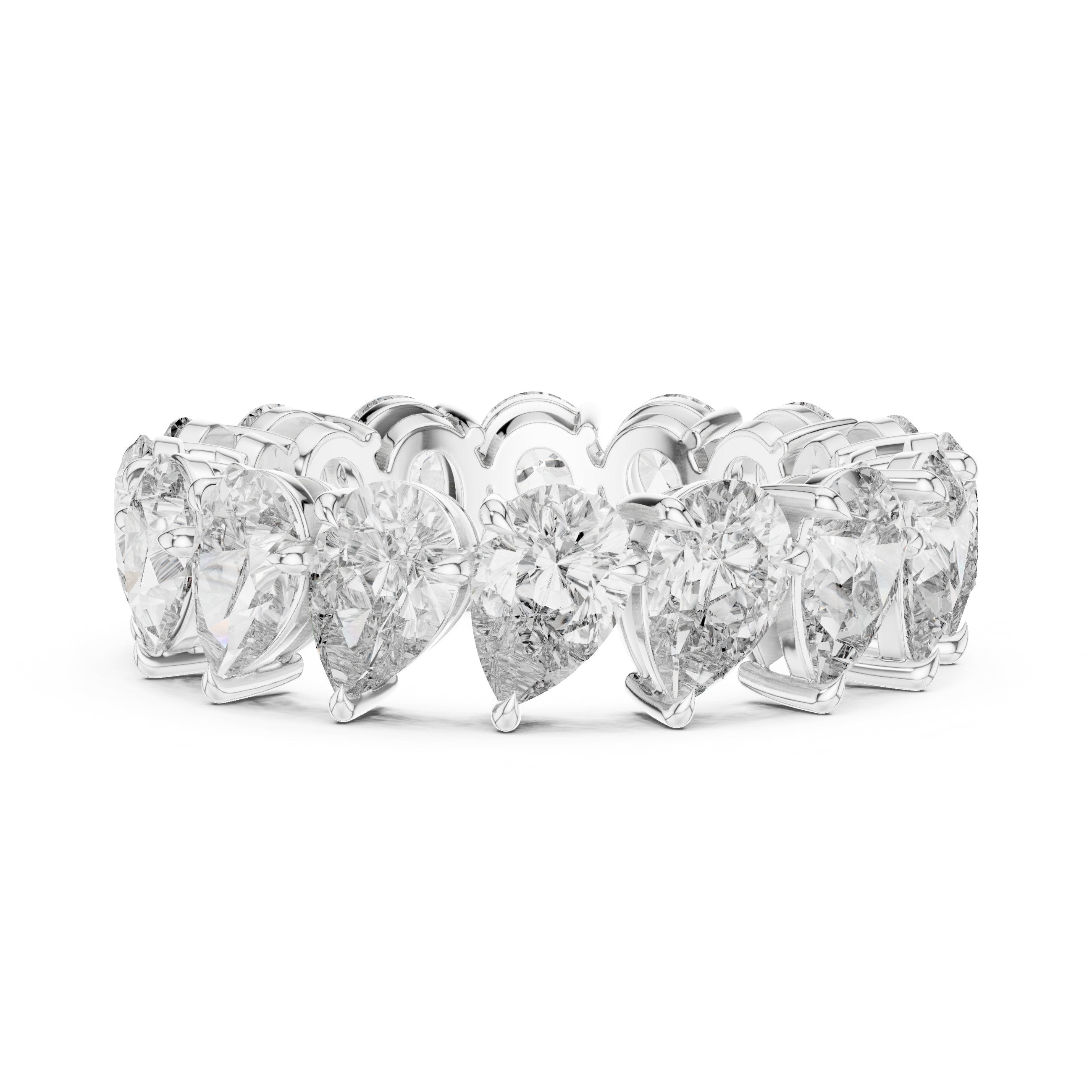 Pear Diamond Eternity Band in White Gold - VYKA Diamonds