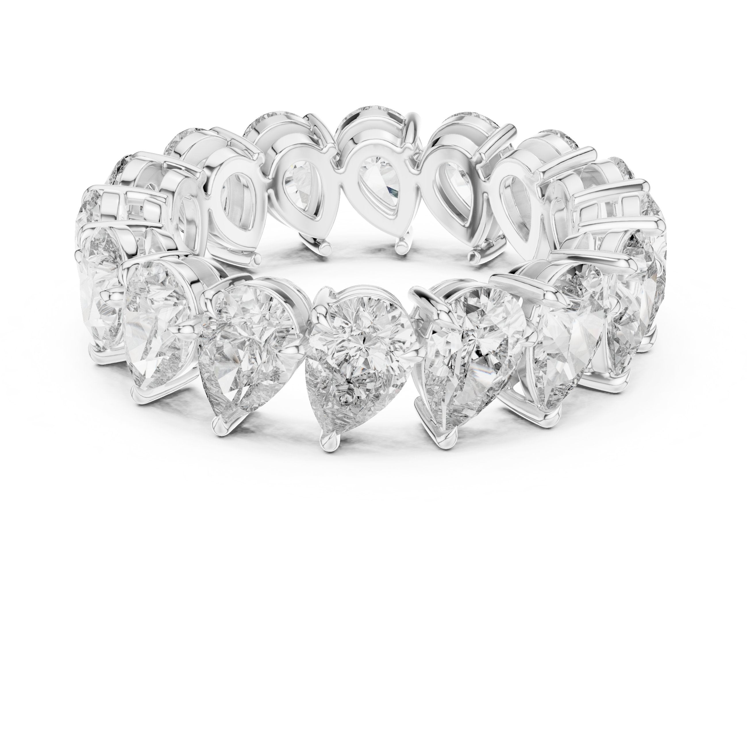 Pear Diamond Eternity Band in White Gold - VYKA Diamonds