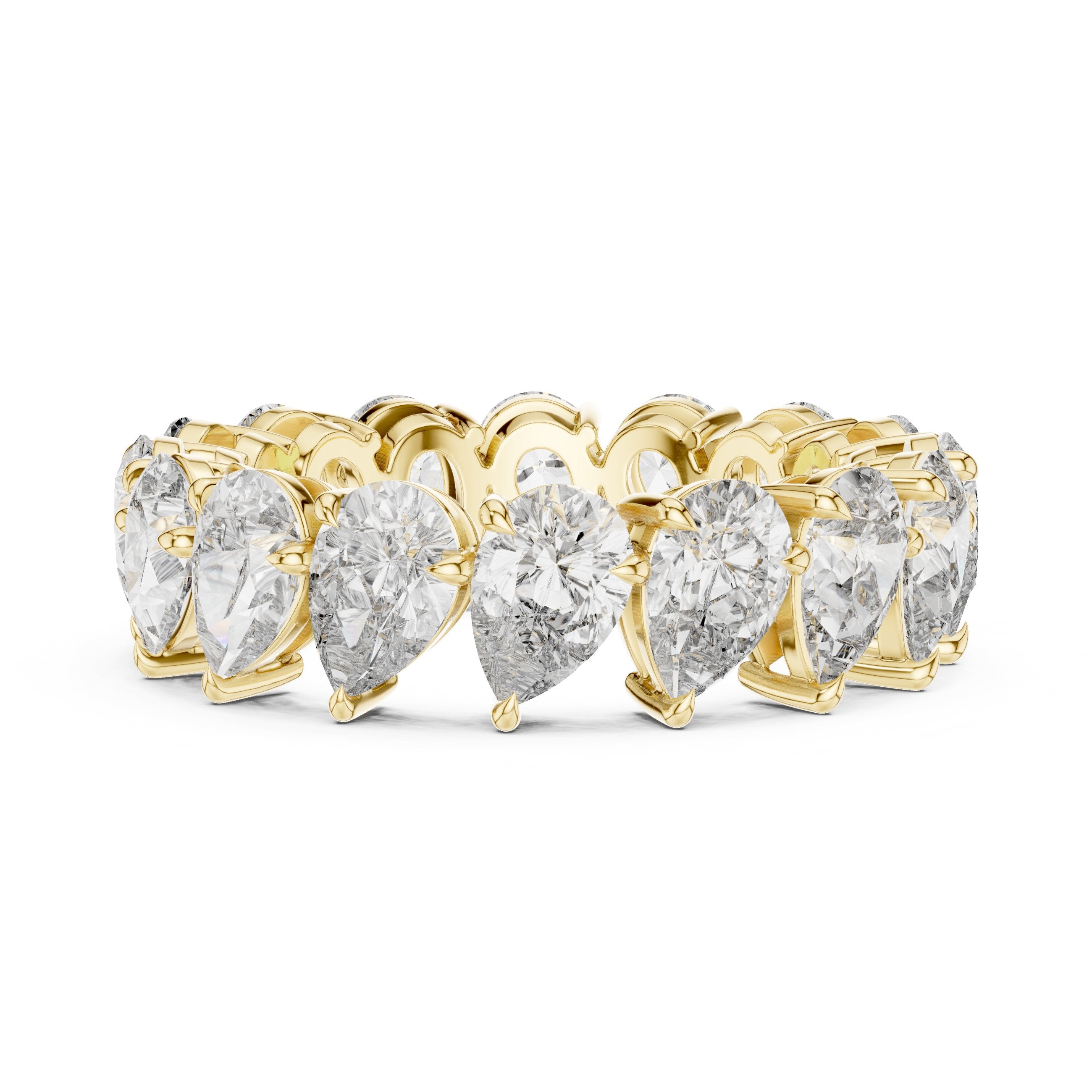 Pear Diamond Eternity Band in Yellow Gold - VYKA Diamonds