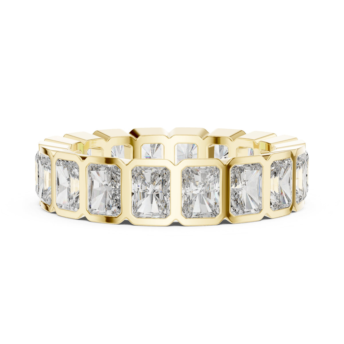 Radiant Cut Bezel Set Diamond Eternity Band