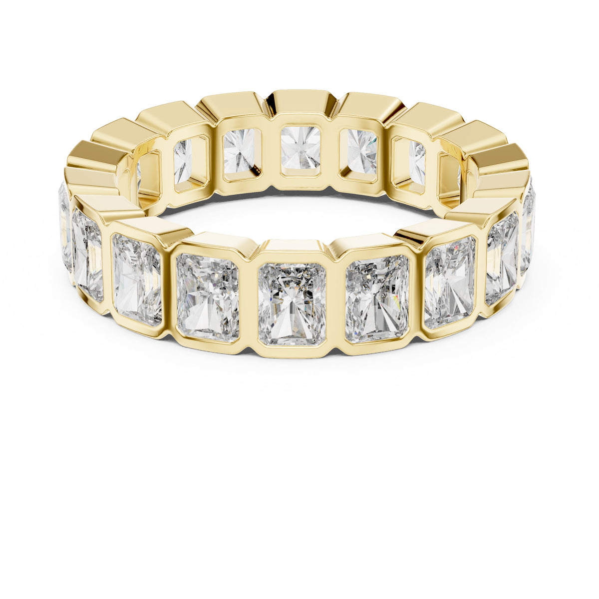 Radiant Cut Bezel Set Diamond Eternity Band