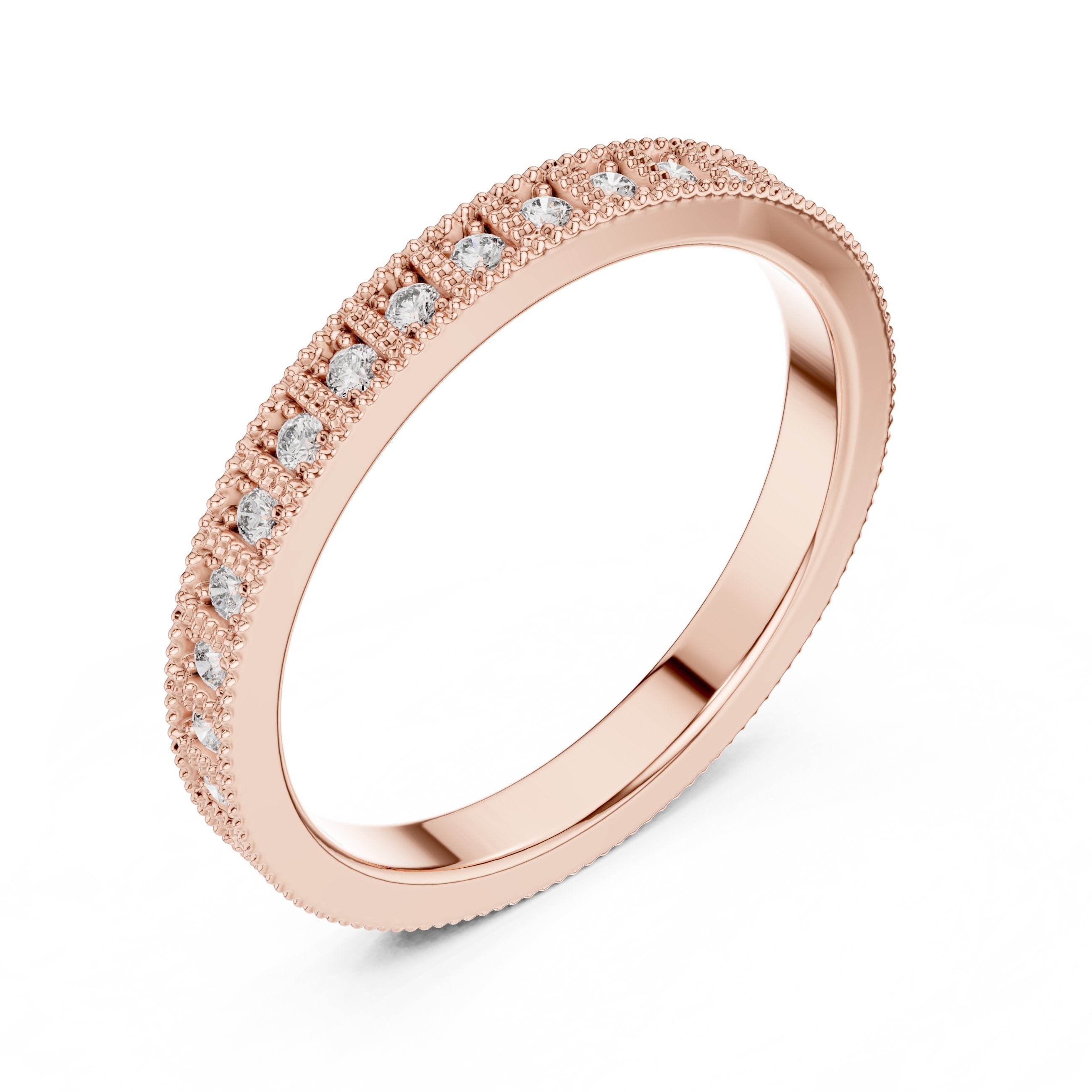 Ornate Cluster Diamond Engagement Ring in Rose Gold - VYKA Diamonds