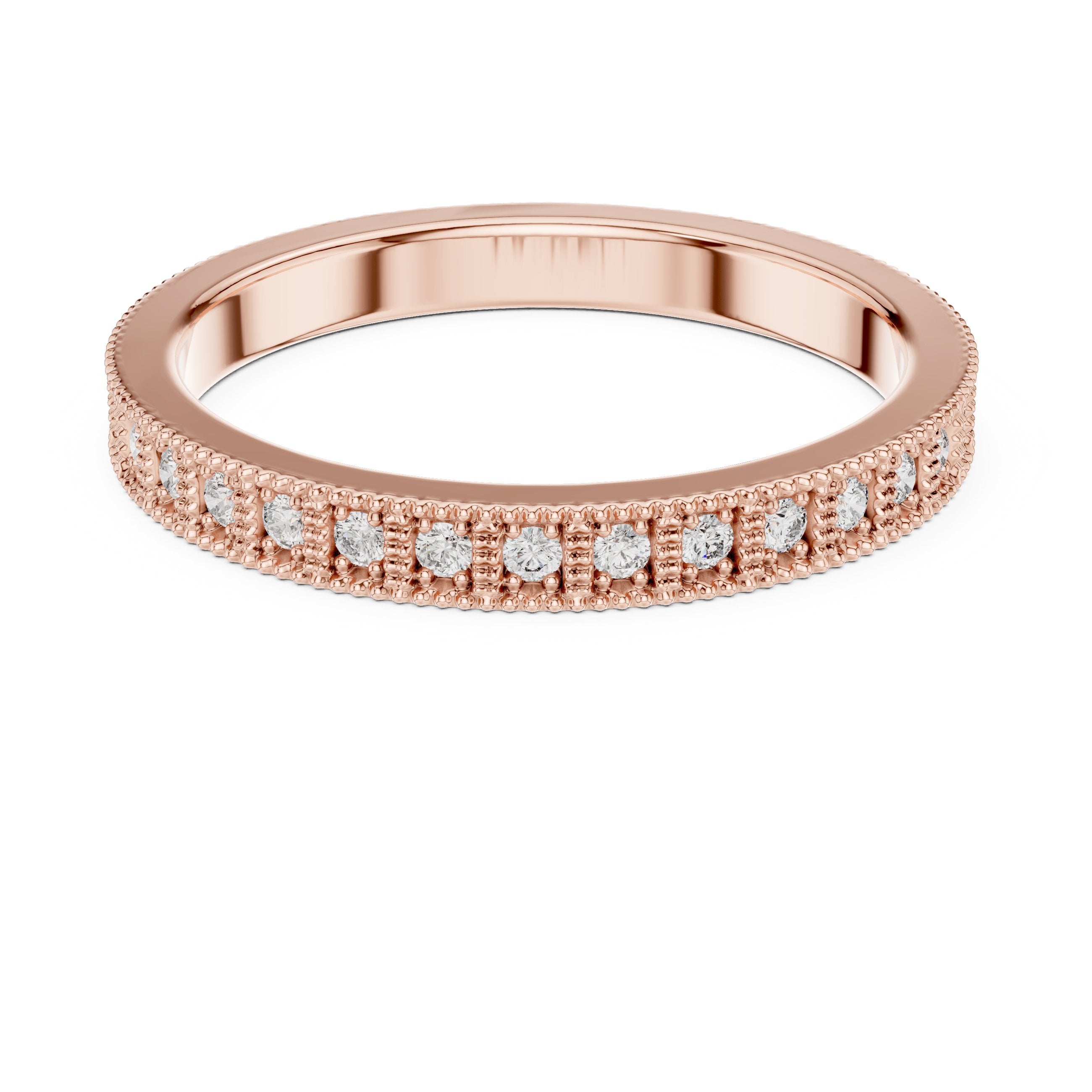 Ornate Cluster Diamond Engagement Ring in Rose Gold - VYKA Diamonds
