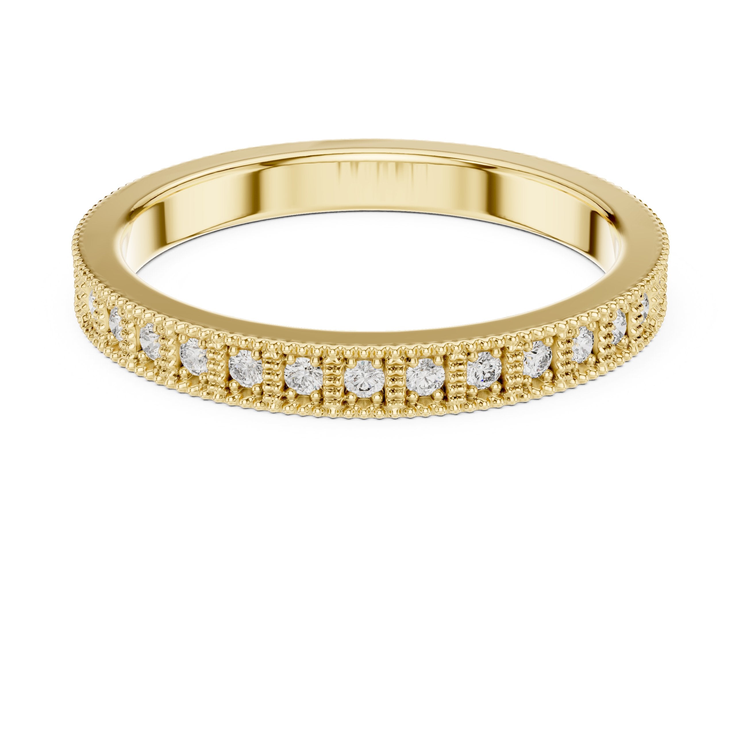 Ornate Cluster Diamond Engagement Ring in Yellow Gold - VYKA Diamonds