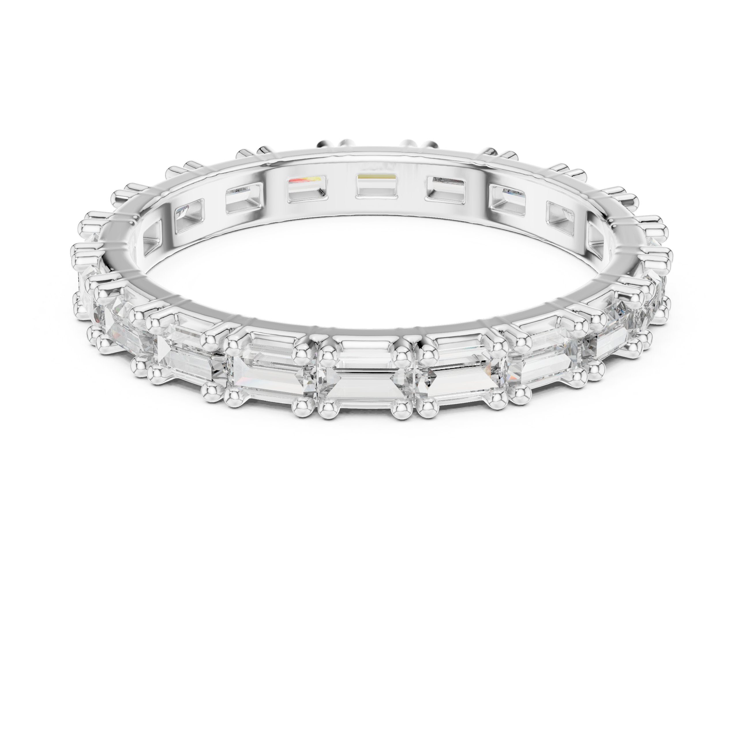 Baguette Diamond Eternity Band in White Gold - VYKA Diamonds