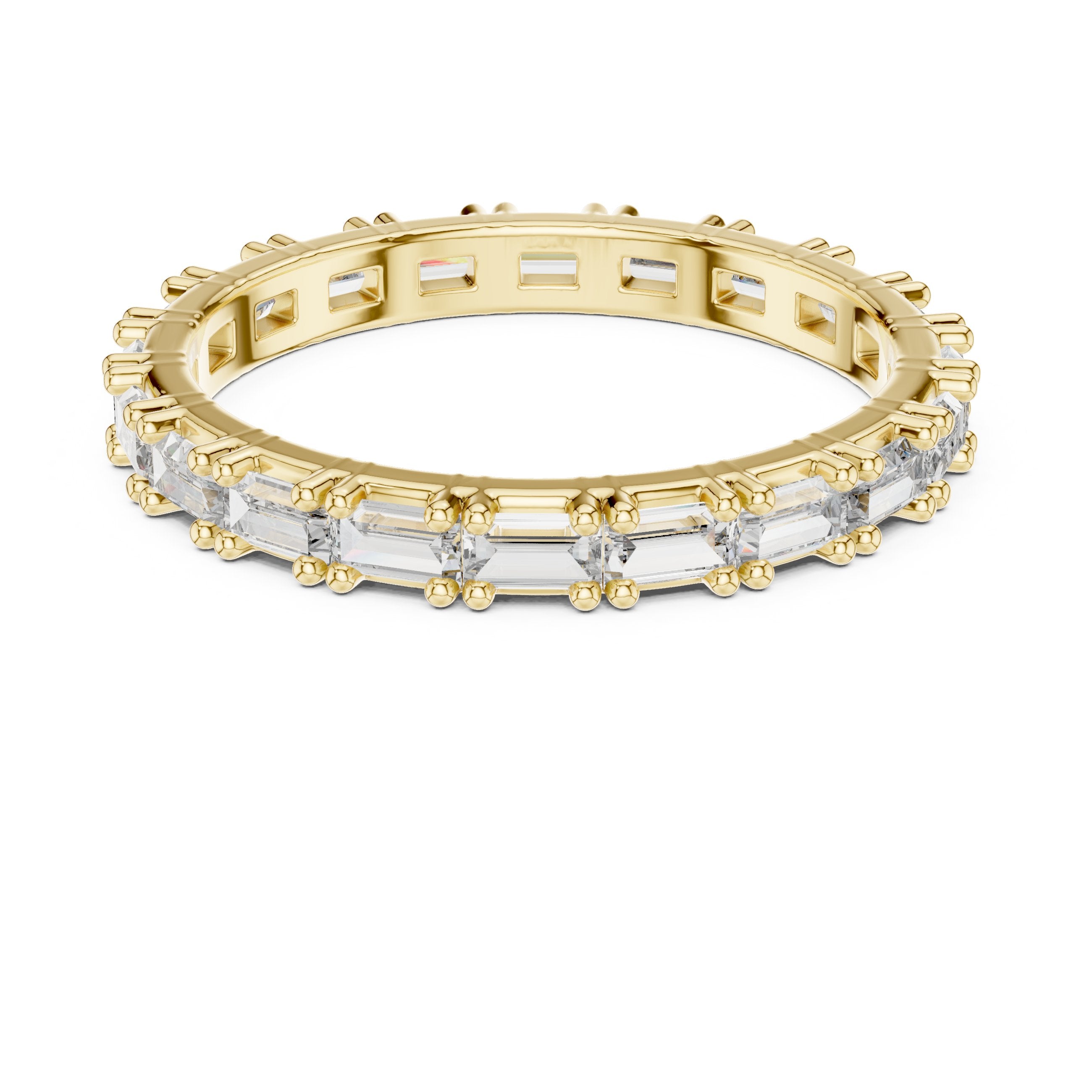 Baguette Diamond Eternity Band in Yellow Gold - VYKA Diamonds