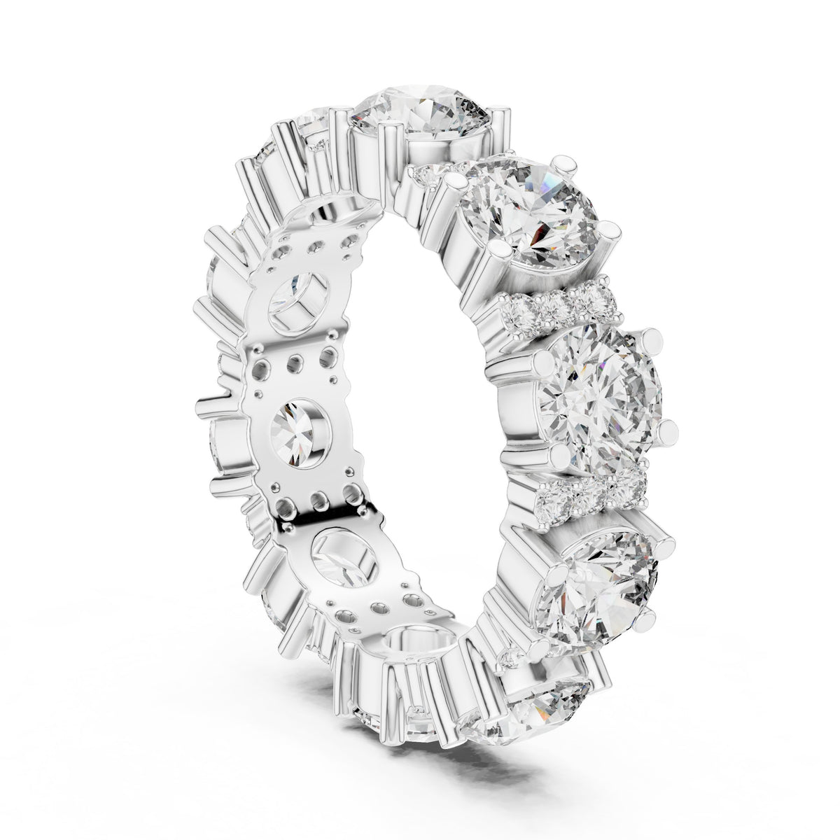 Round Diamond Eternity Band